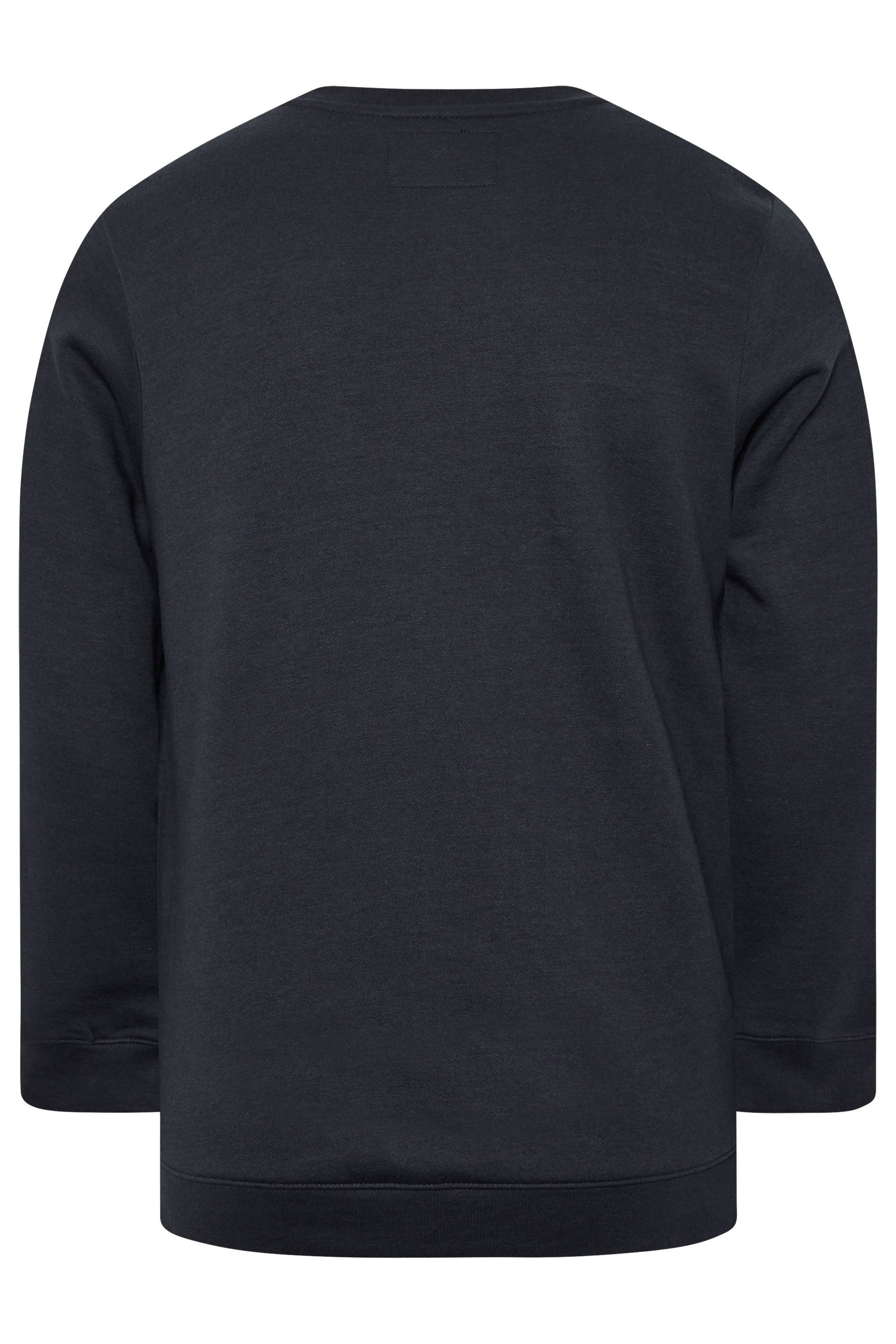 BadRhino Big & Tall Black 'Merry Crustmas' Printed Sweatshirt | BadRhino 5