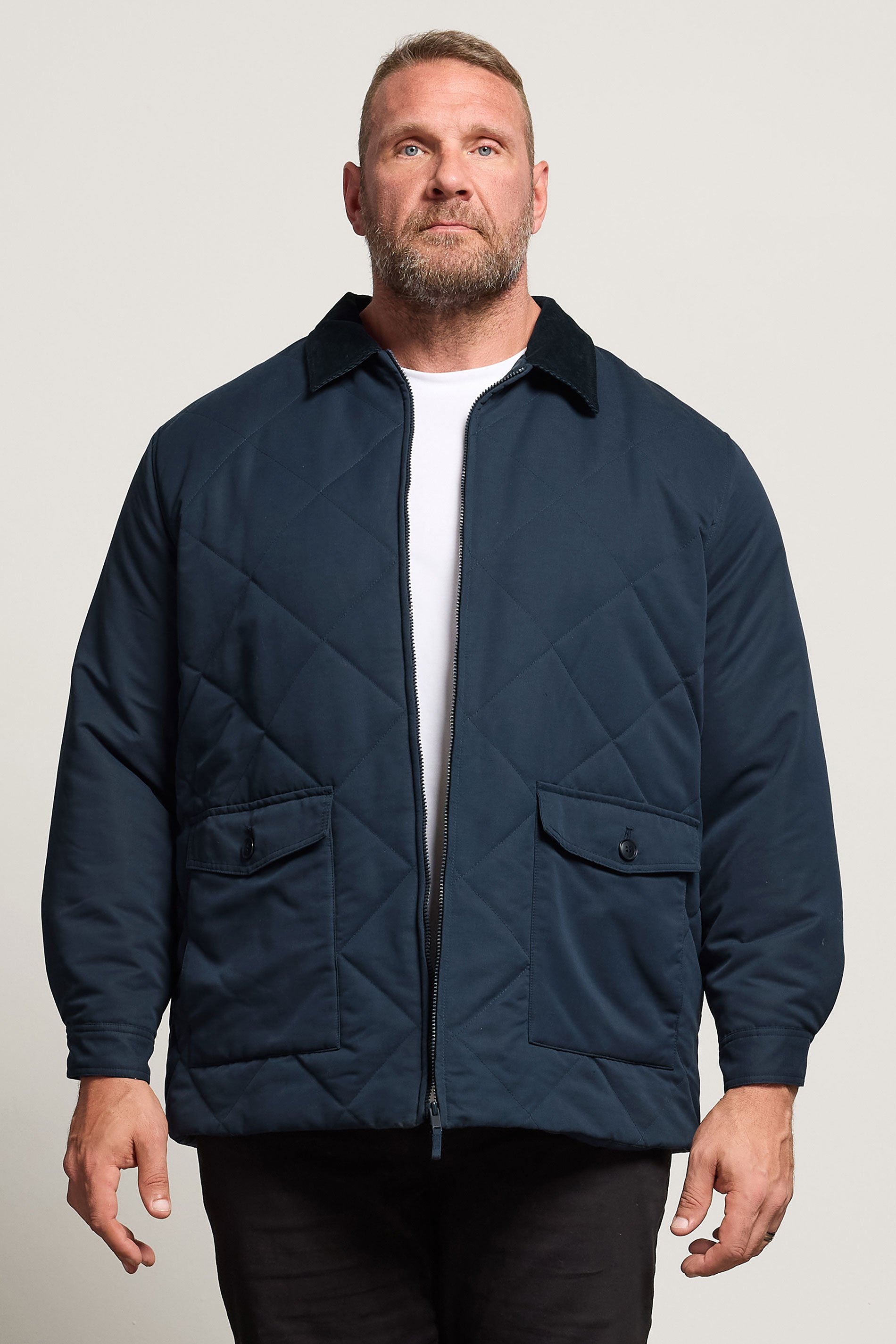 BadRhino Big & Tall Navy Blue Quilted Jacket | BadRhino 1