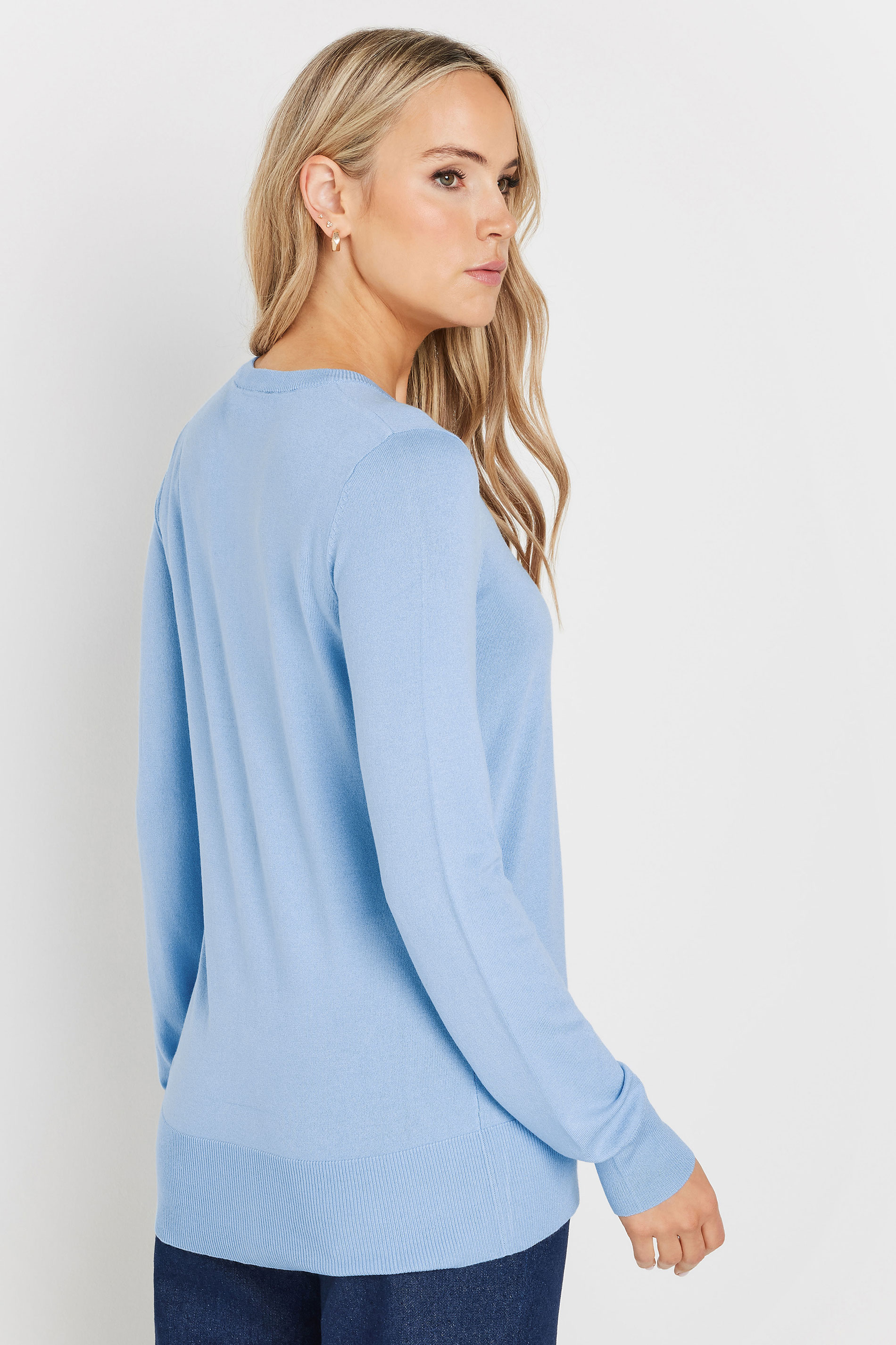 LTS Tall Light Blue Button Down Knit Cardigan | Long Tall Sally 3