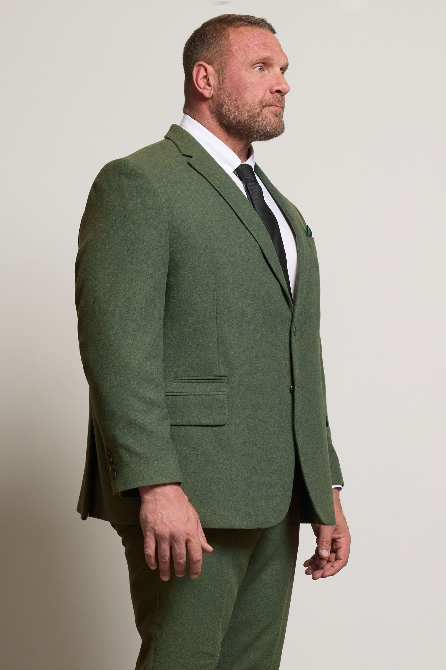 BadRhino Tailoring Big & Tall Green Tweed Suit Jacket | BadRhino 5