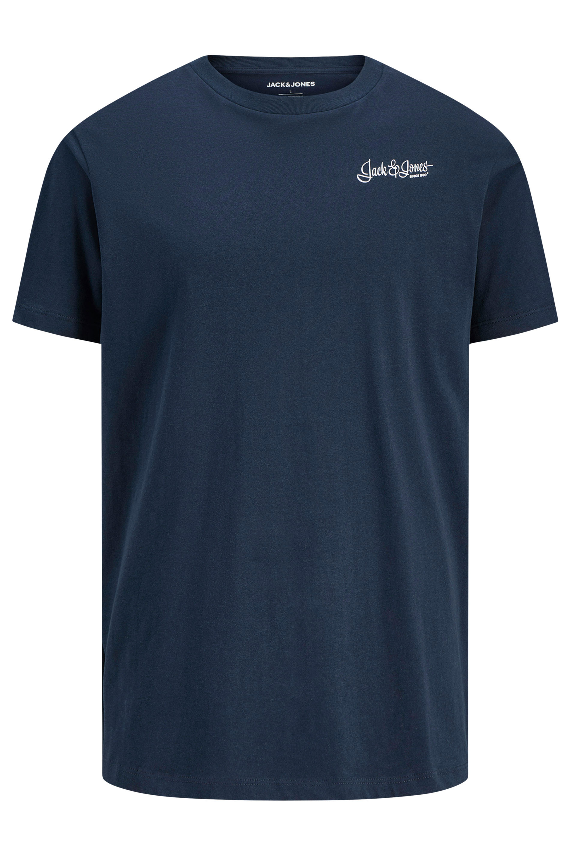 JACK & JONES Big & Tall Sky Captain Blue Back Print T-Shirt | BadRhino 4