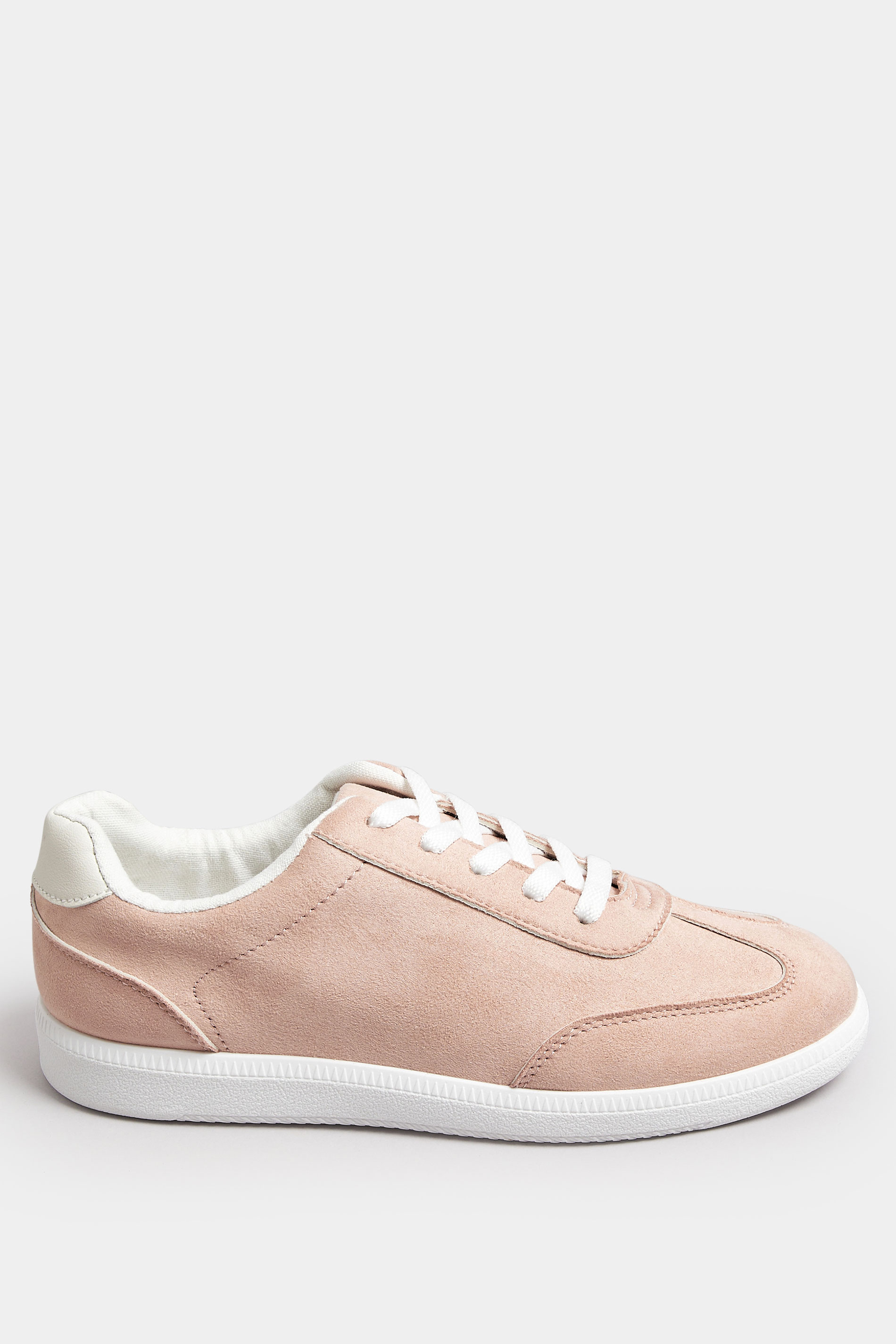 Pink Retro Trainers In Extra Wide EEE Fit | Yours Clothing 3