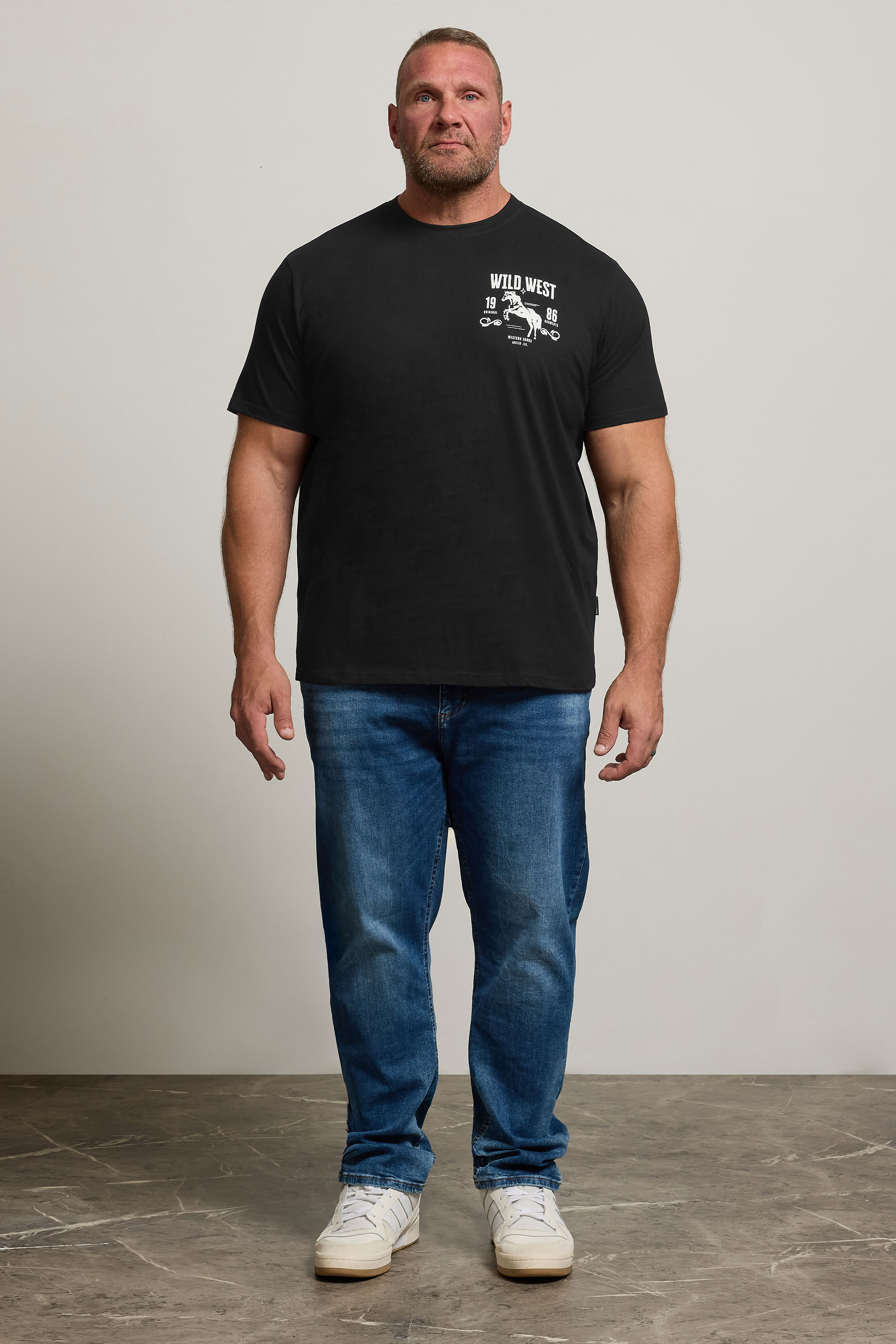 BadRhino Big & Tall Black 'Wild West' Graphic T-Shirt | BadRhino 2