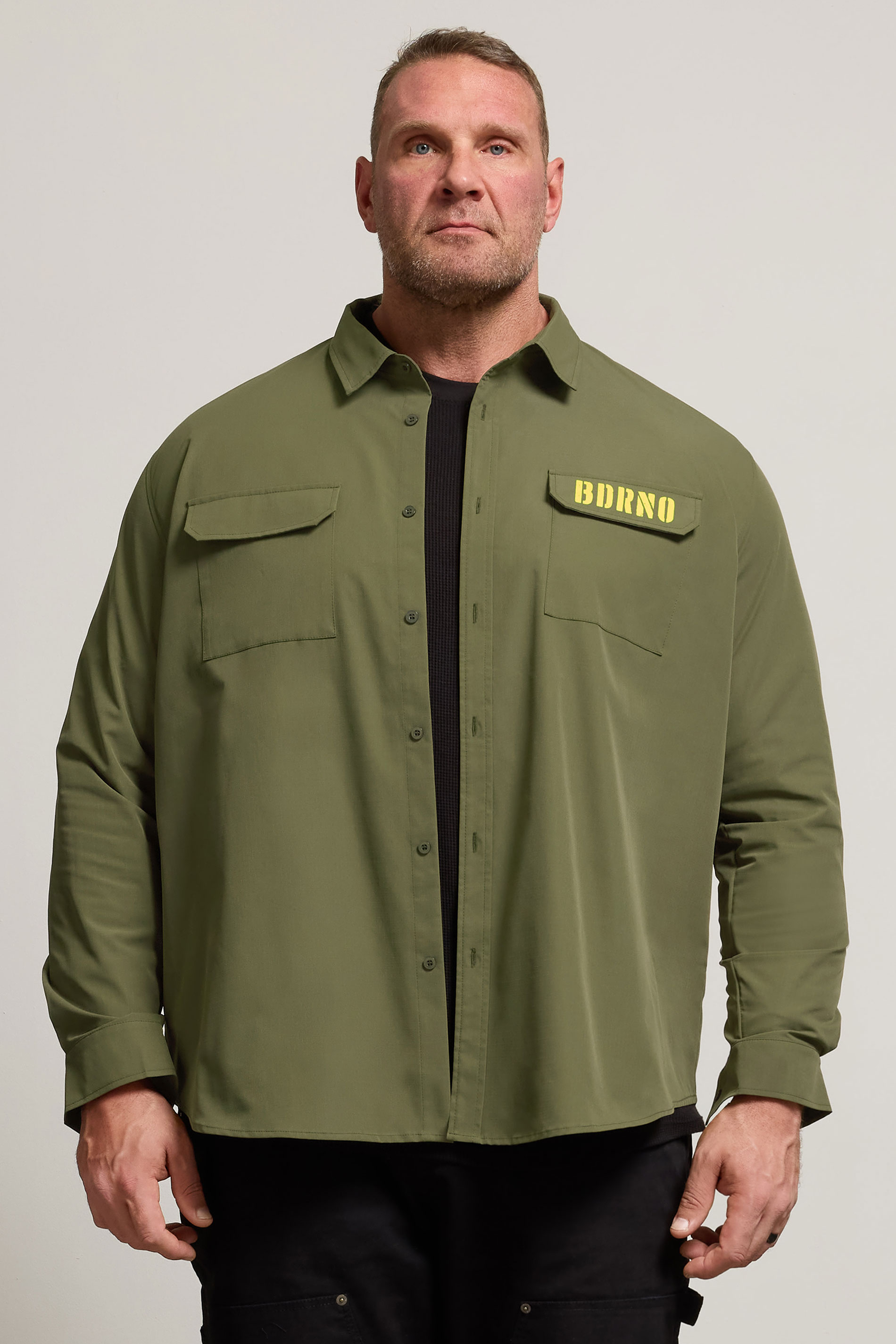 BadRhino Big & Tall Khaki Green Military Ripstop Shirt | BadRhino 3