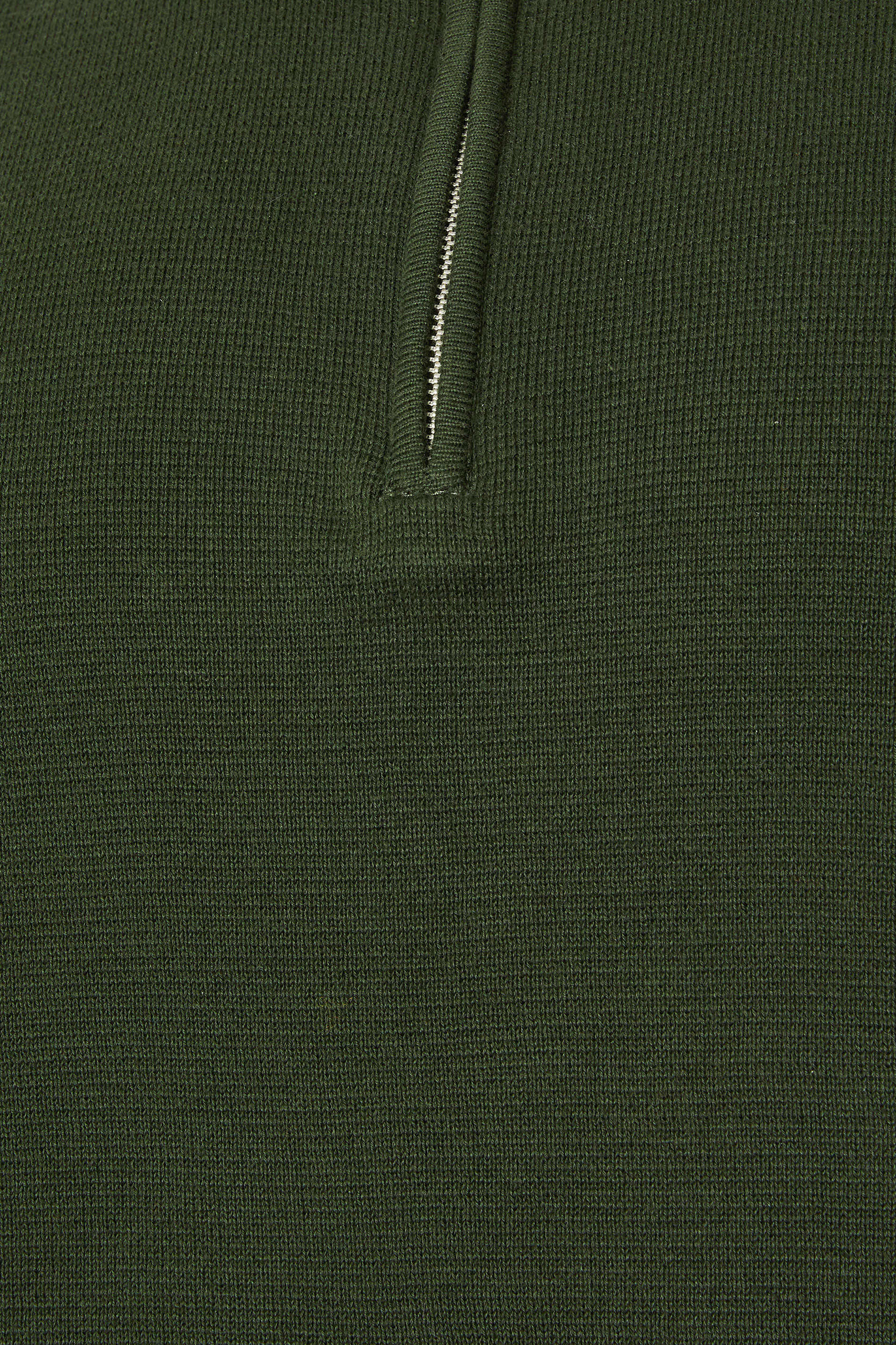 BadRhino Big & Tall Dark Green Milano Quarter Zip Jumper | BadRhino 7