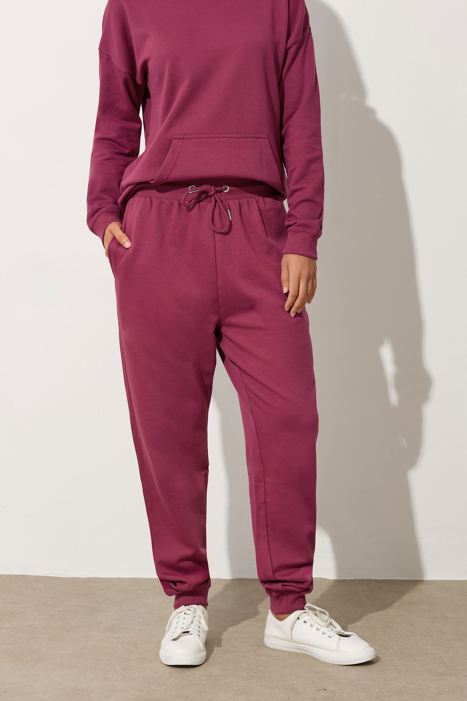 LTS Tall Women's Dark Pink Cuffed Jogger | Long Tall Sally 2
