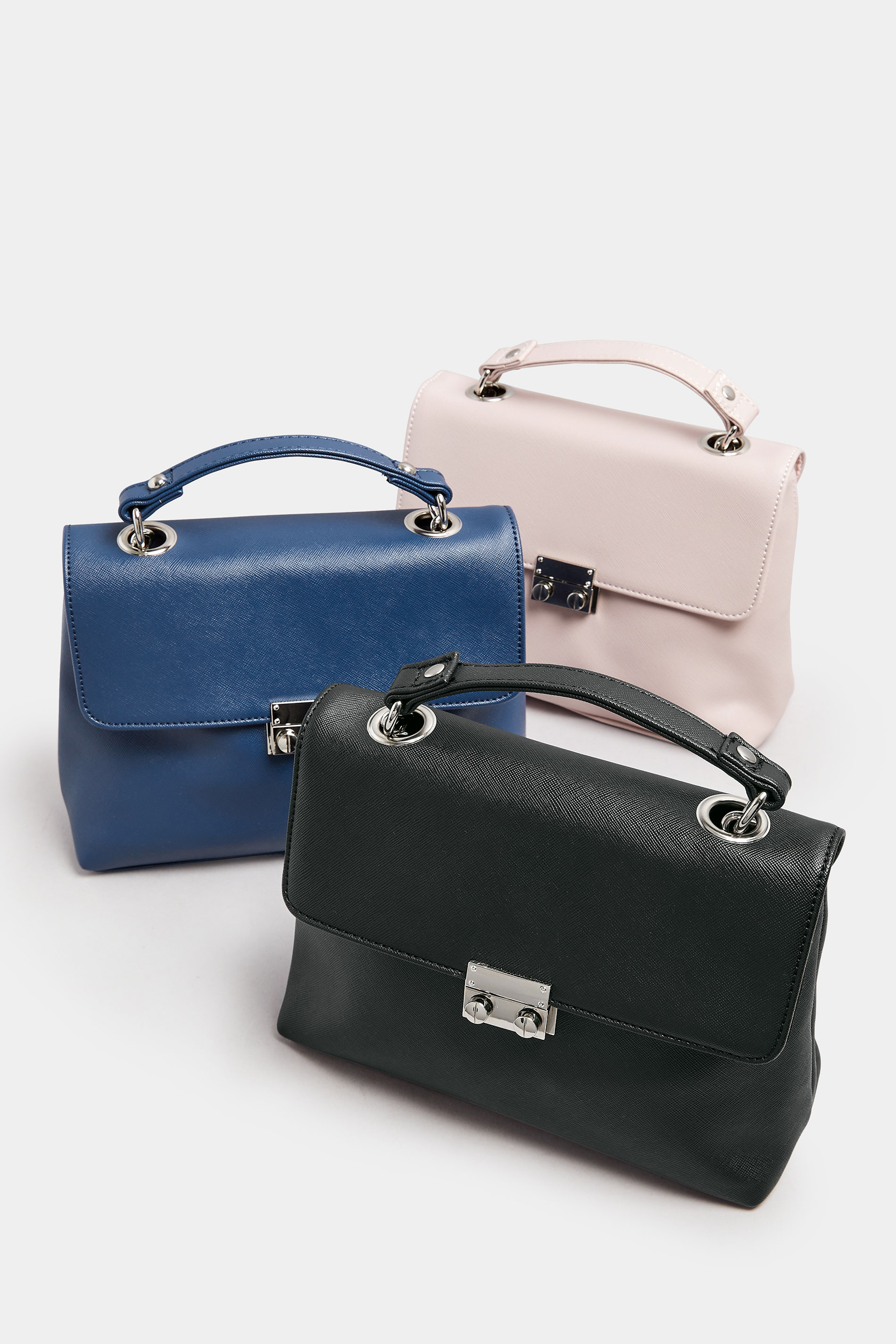 Black Faux Leather Chain Detail Shoulder Bag | Yours Clothing 6