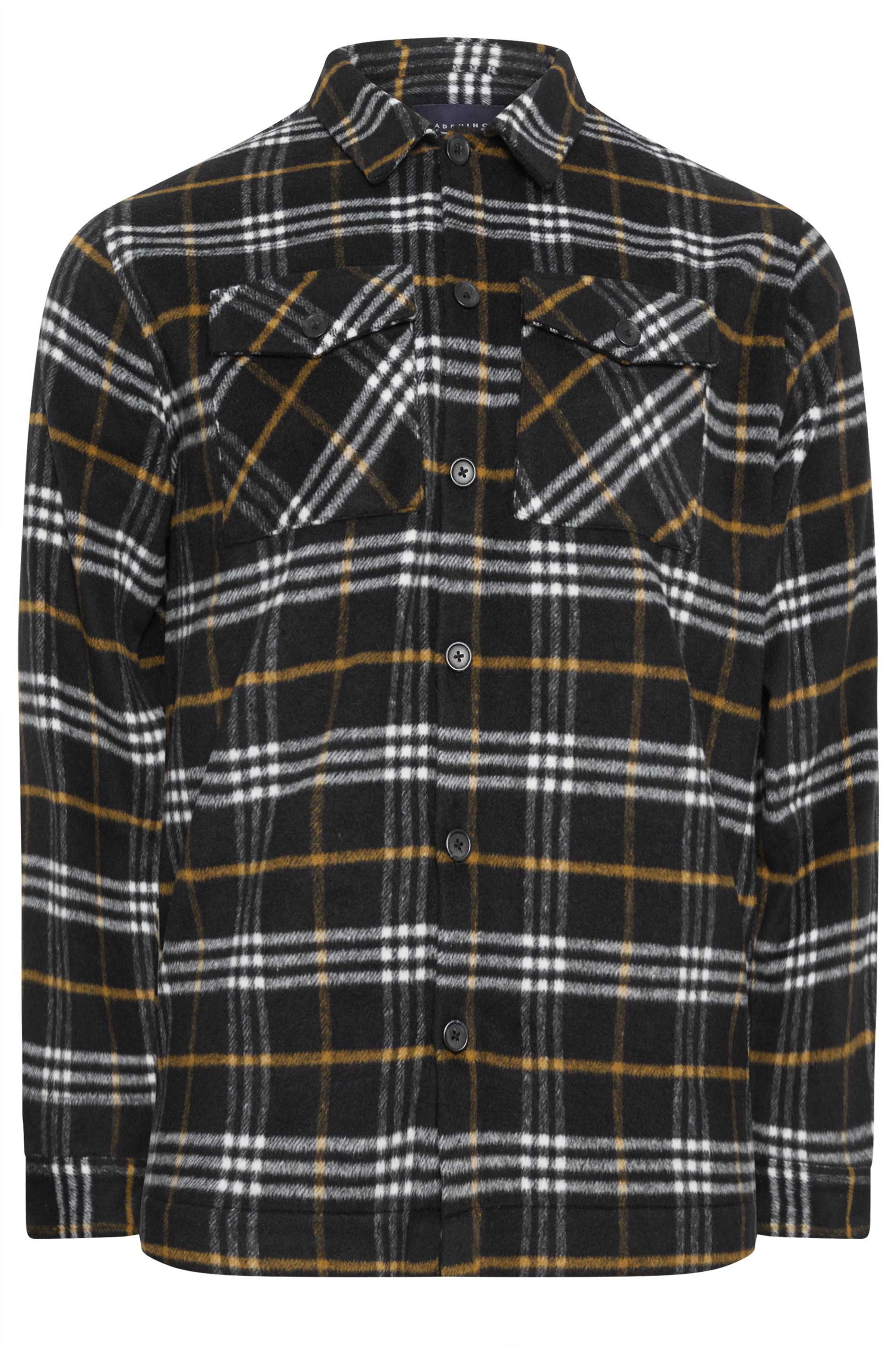 BadRhino Big & Tall Black Checked Shacket | BadRhino 2