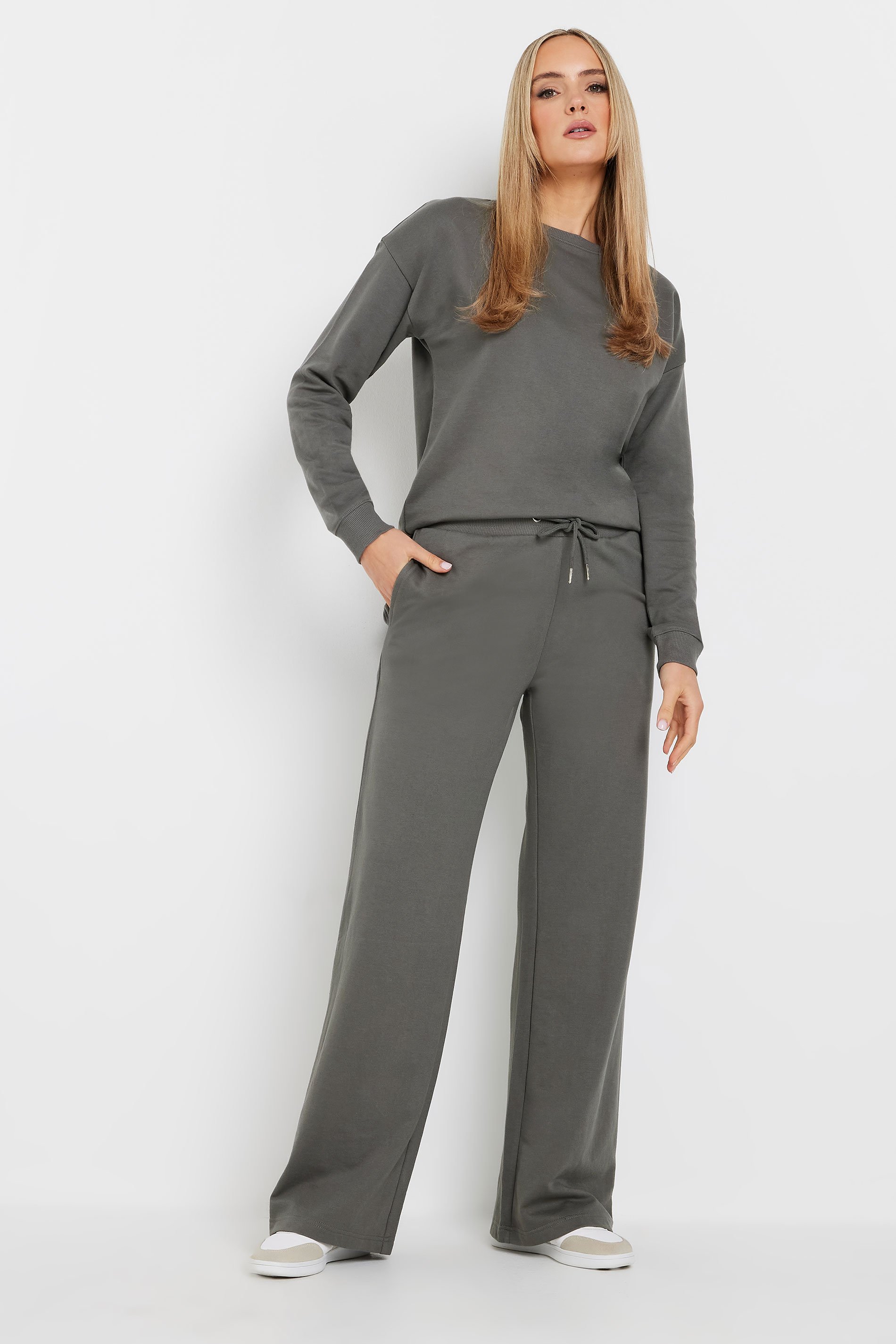 LTS Tall Charcoal Grey Wide Leg Joggers | Long Tall Sally 2