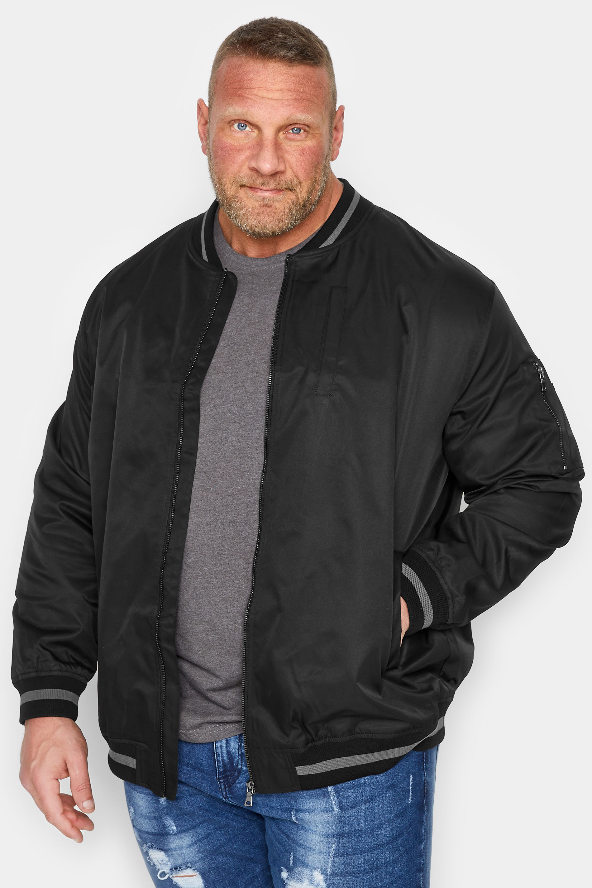 BadRhino Big & Tall Black Bomber Jacket | BadRhino 2