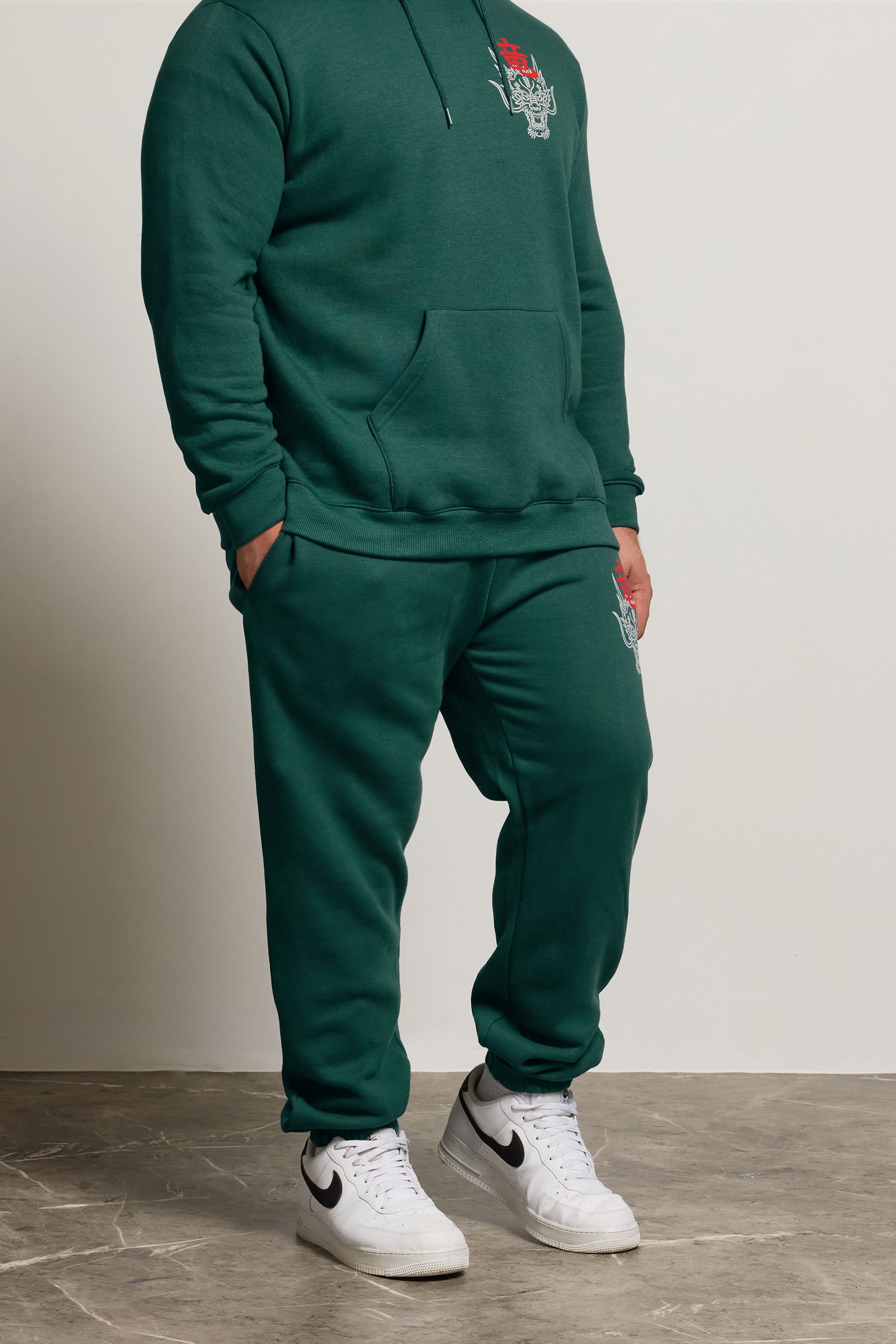 BadRhino Big & Tall Green Dragon Graphic Joggers | BadRhino 1