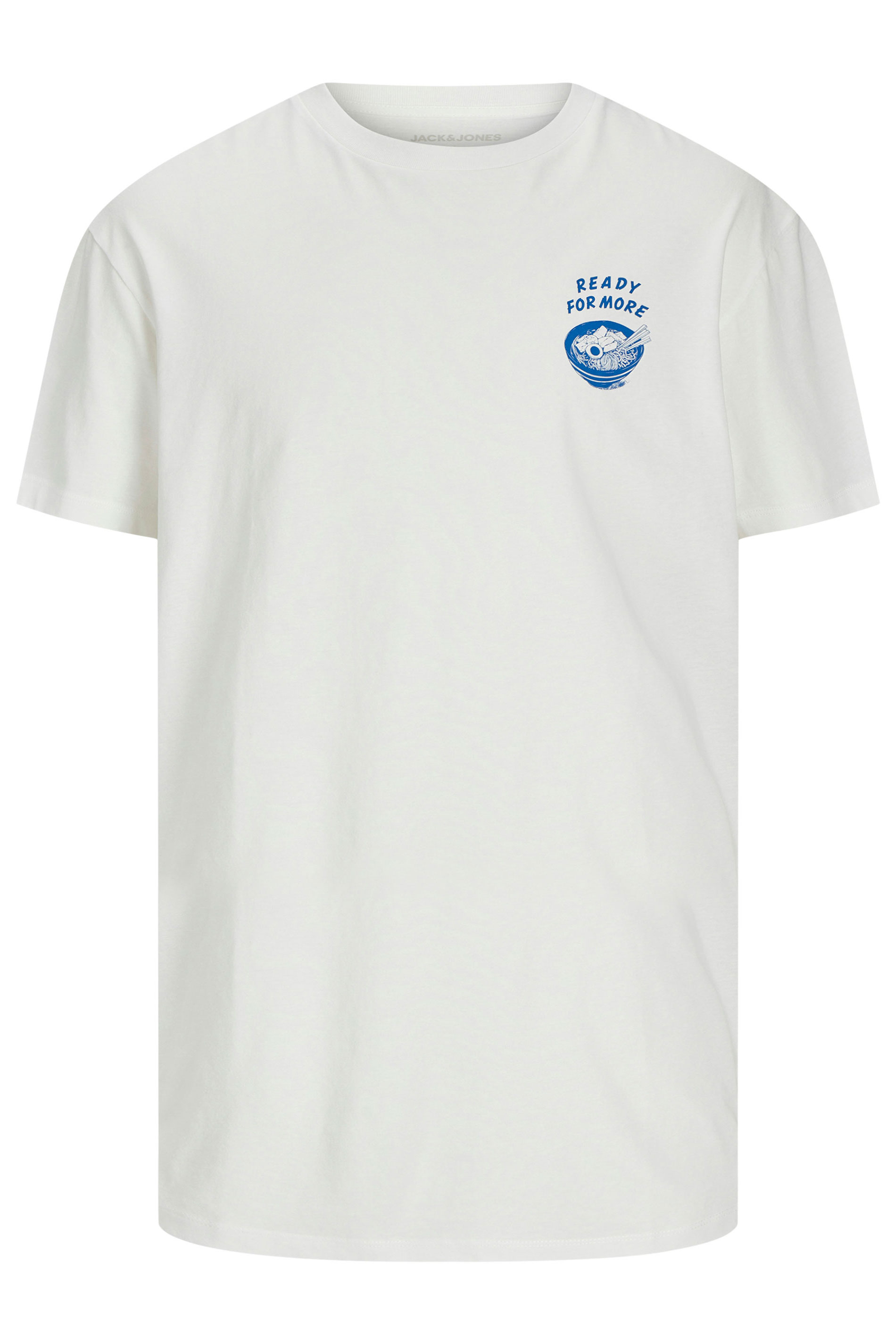 JACK & JONES Big & Tall White Graphic T-Shirt | BadRhino 3