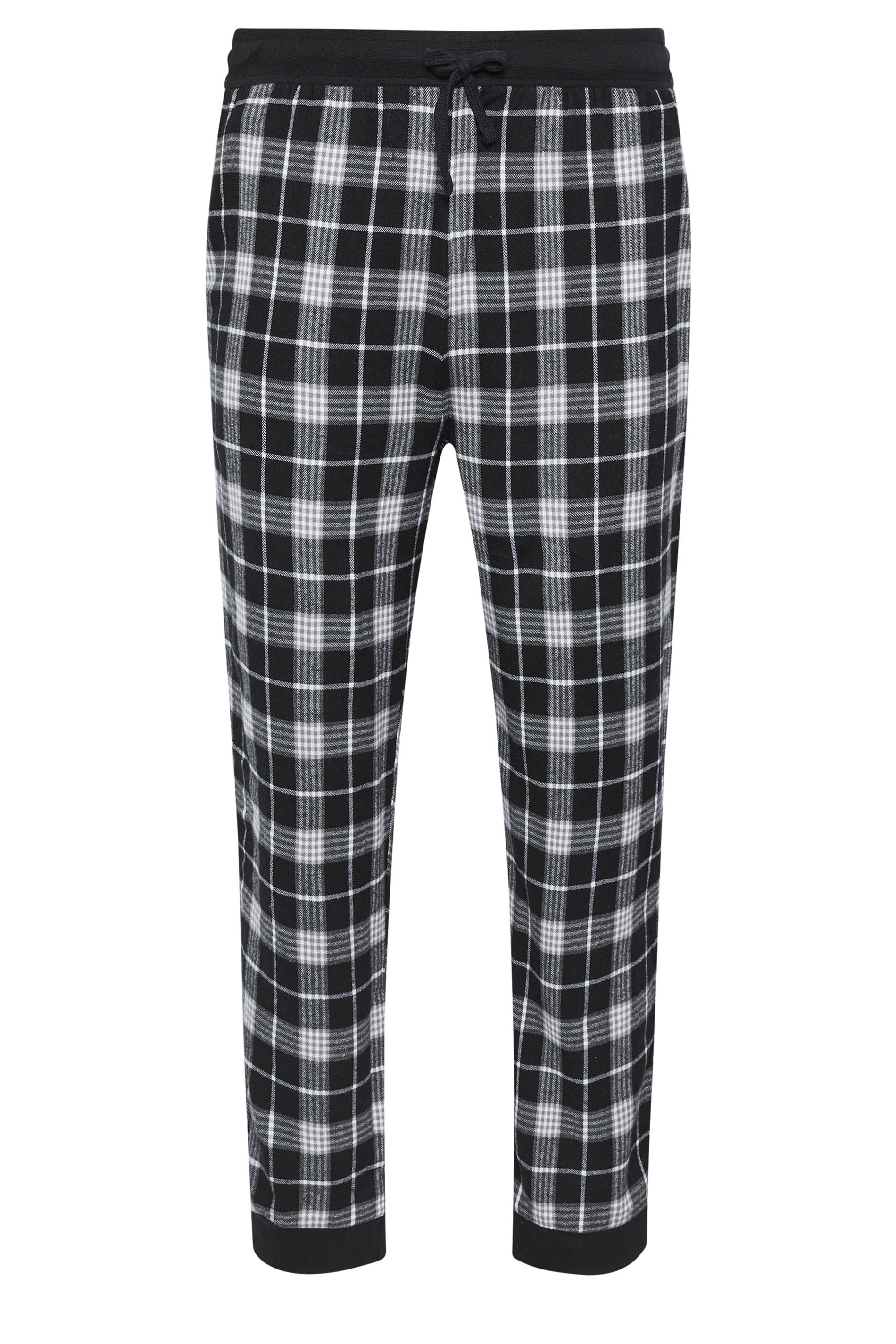 BadRhino Big & Tall Grey Check Print Pyjama Trousers | BadRhino 5