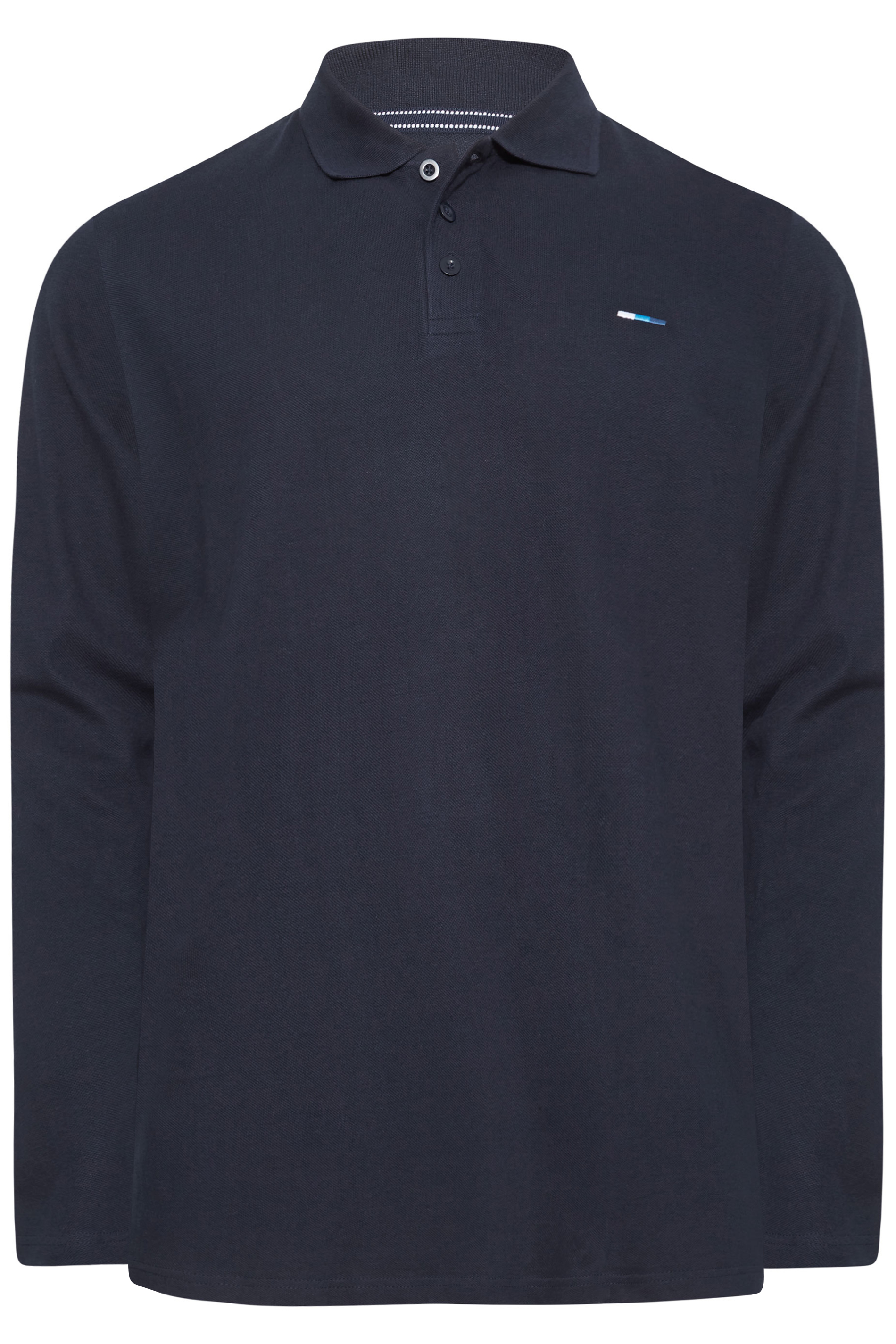 BadRhino Navy Blue Essential Long Sleeve Polo Shirt | BadRhino 6