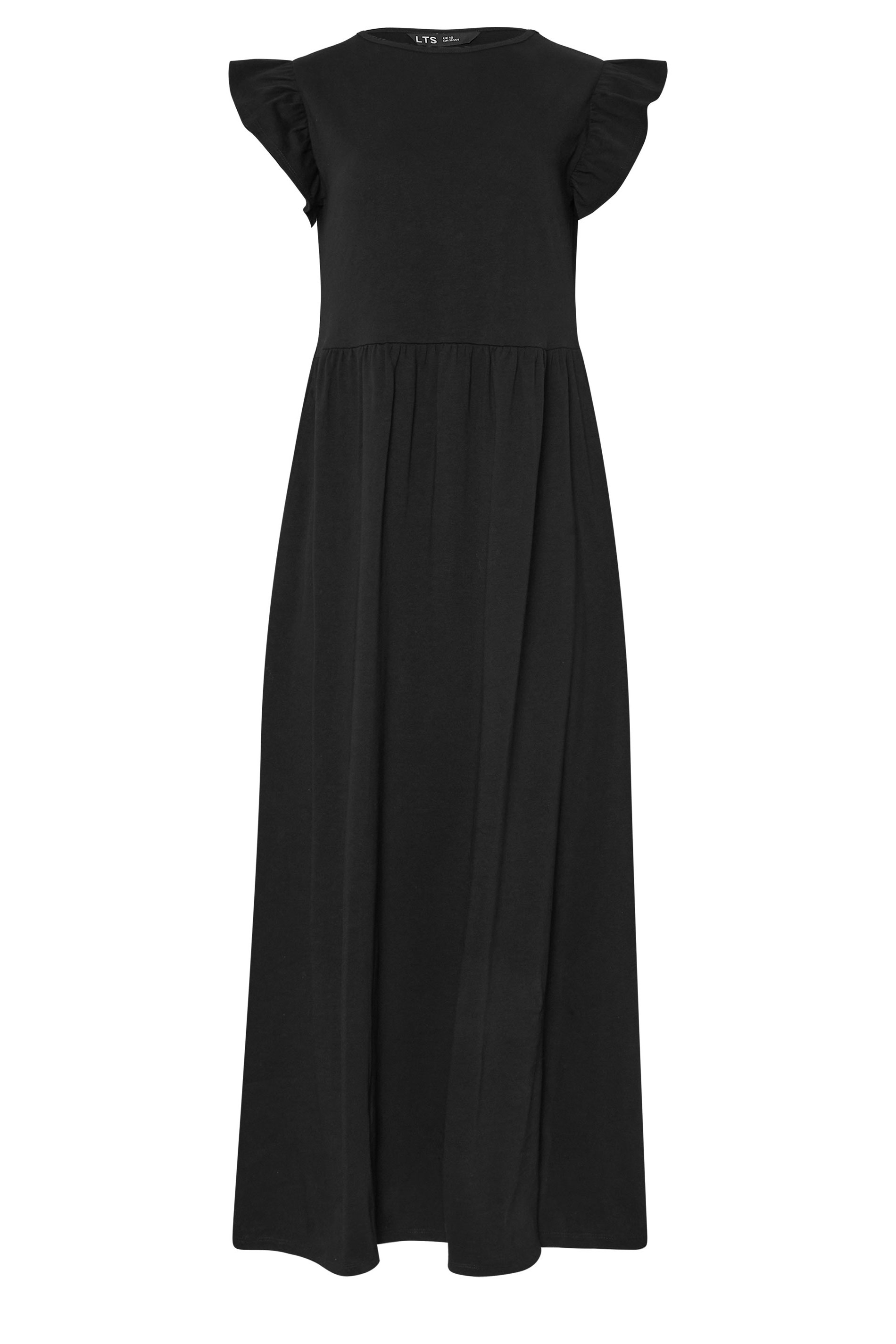 LTS Tall Black Frill Sleeve Maxi Dress | Long Tall Sally 6