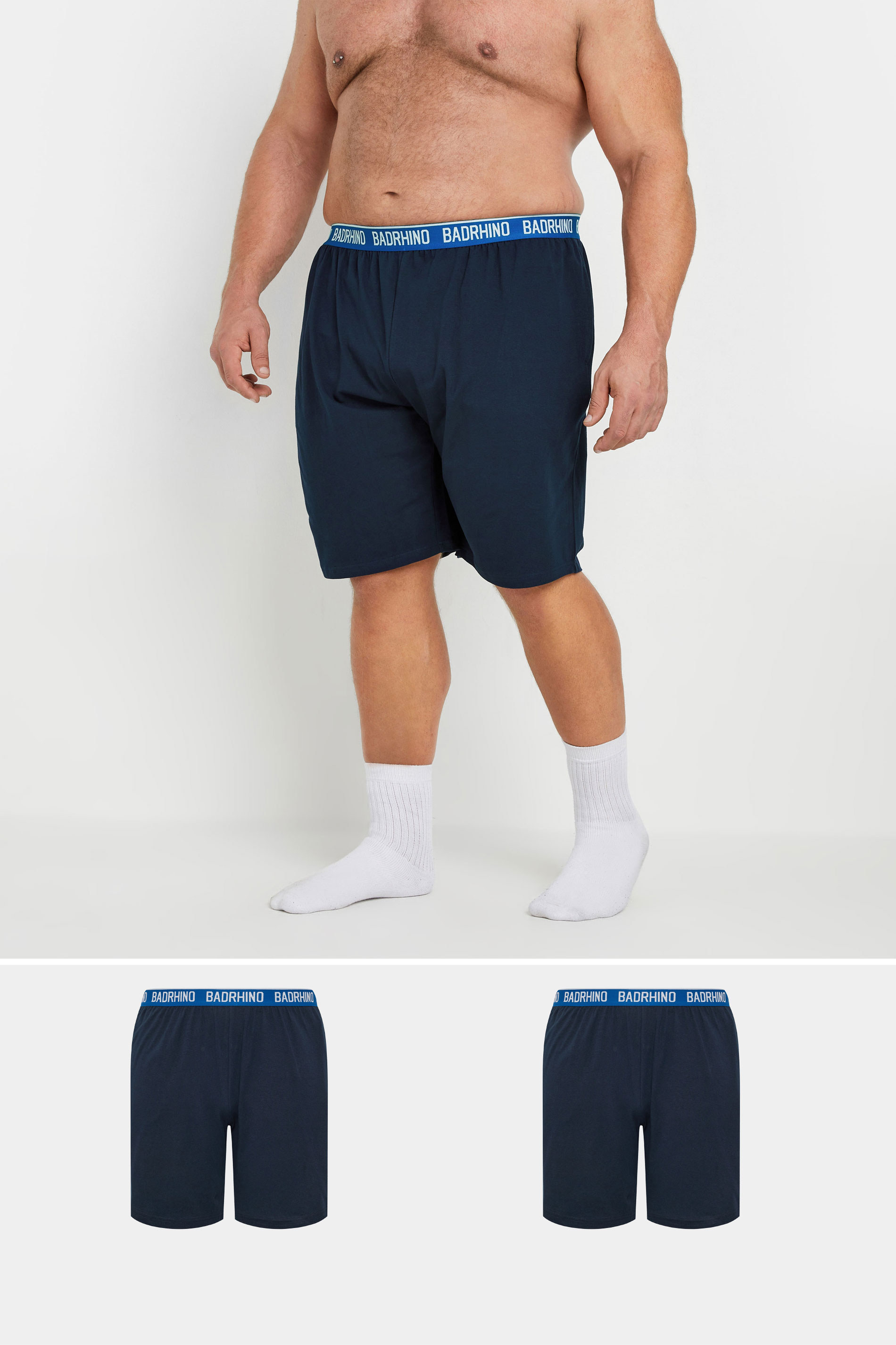 BadRhino 2 PACK Navy Blue Lounge Shorts | BadRhino 2