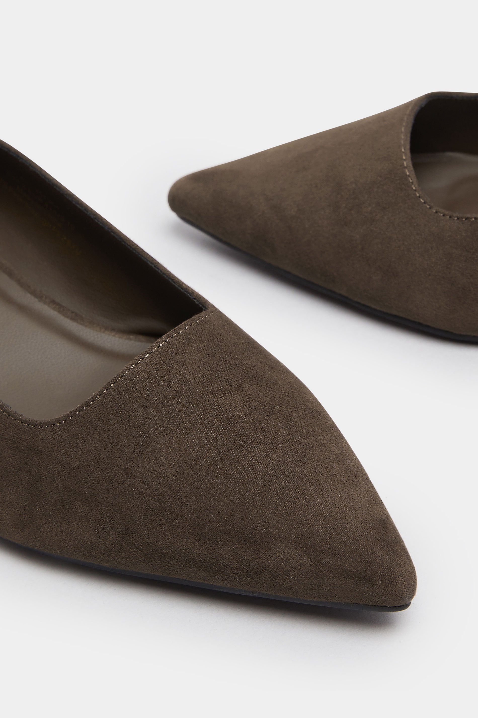 LTS Chocolate Brown Pointed Block Court Heel | Long Tall Sally 5