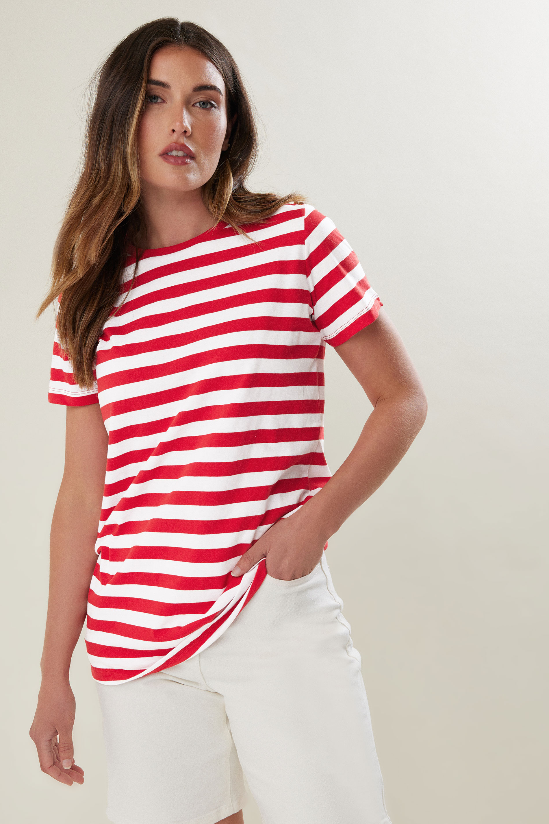 LTS Tall Red Striped Short Sleeve T-shirt | Long Tall Sally 2