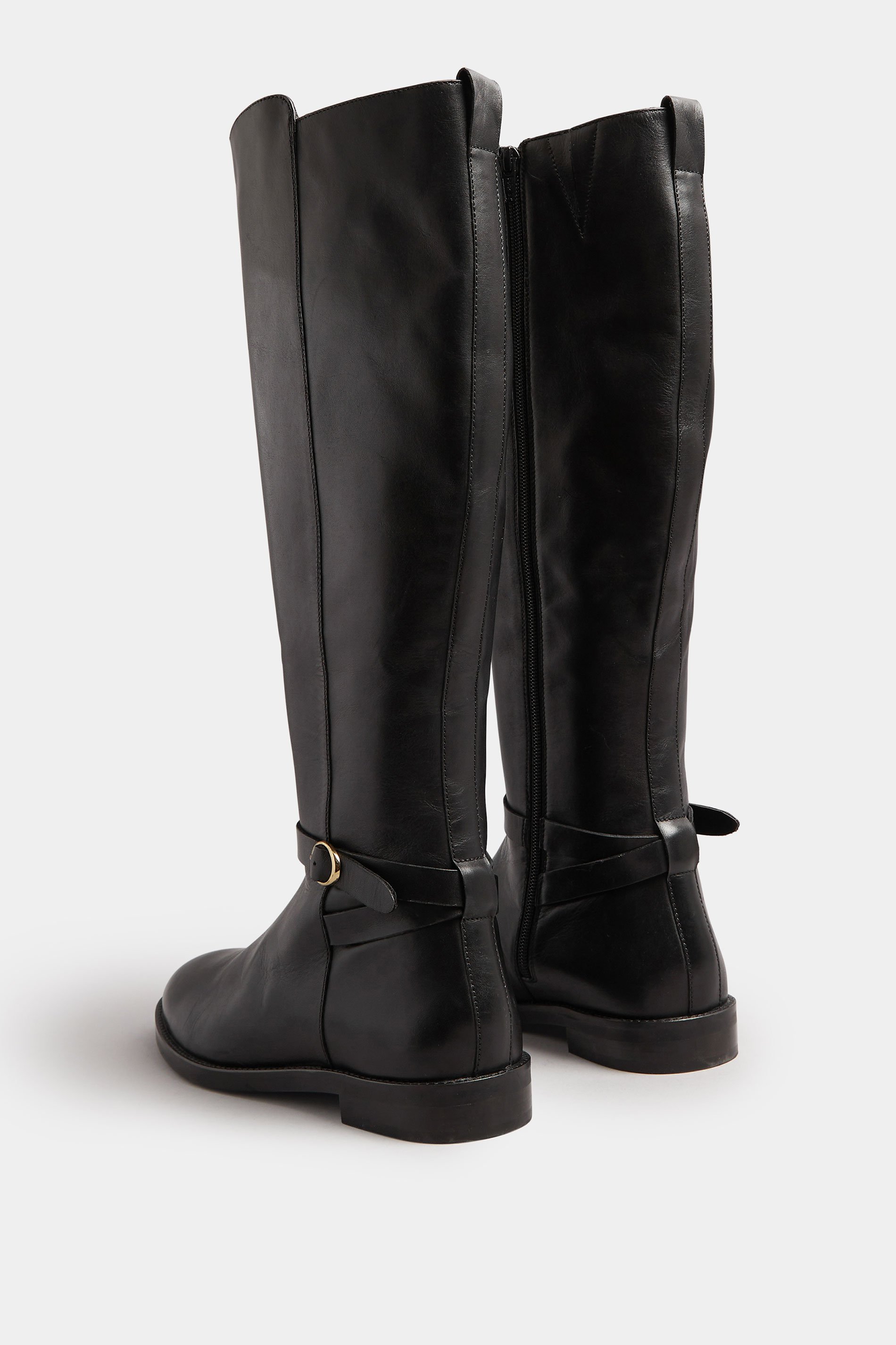 LTS Black Leather Knee High Riding Boot | Long Tall Sally 4