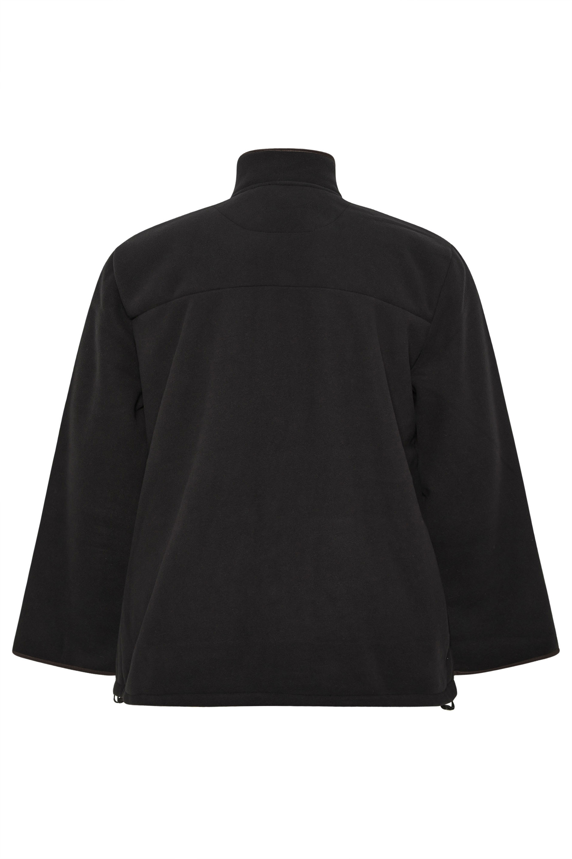 D555 Big & Tall Black Zip Through Fleece Jacket | BadRhino 4