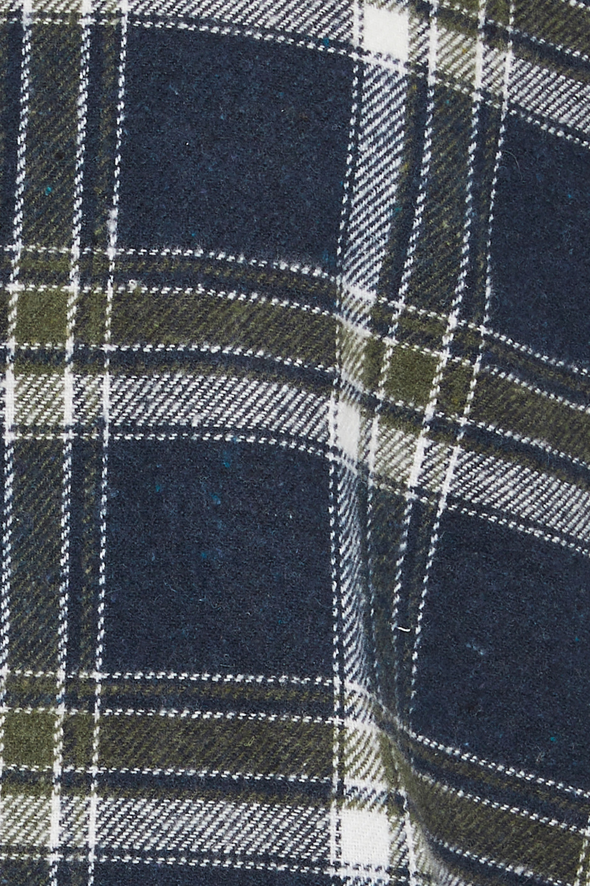 BadRhino Big & Tall Navy Blue & Green Brushed Checked Shirt 8