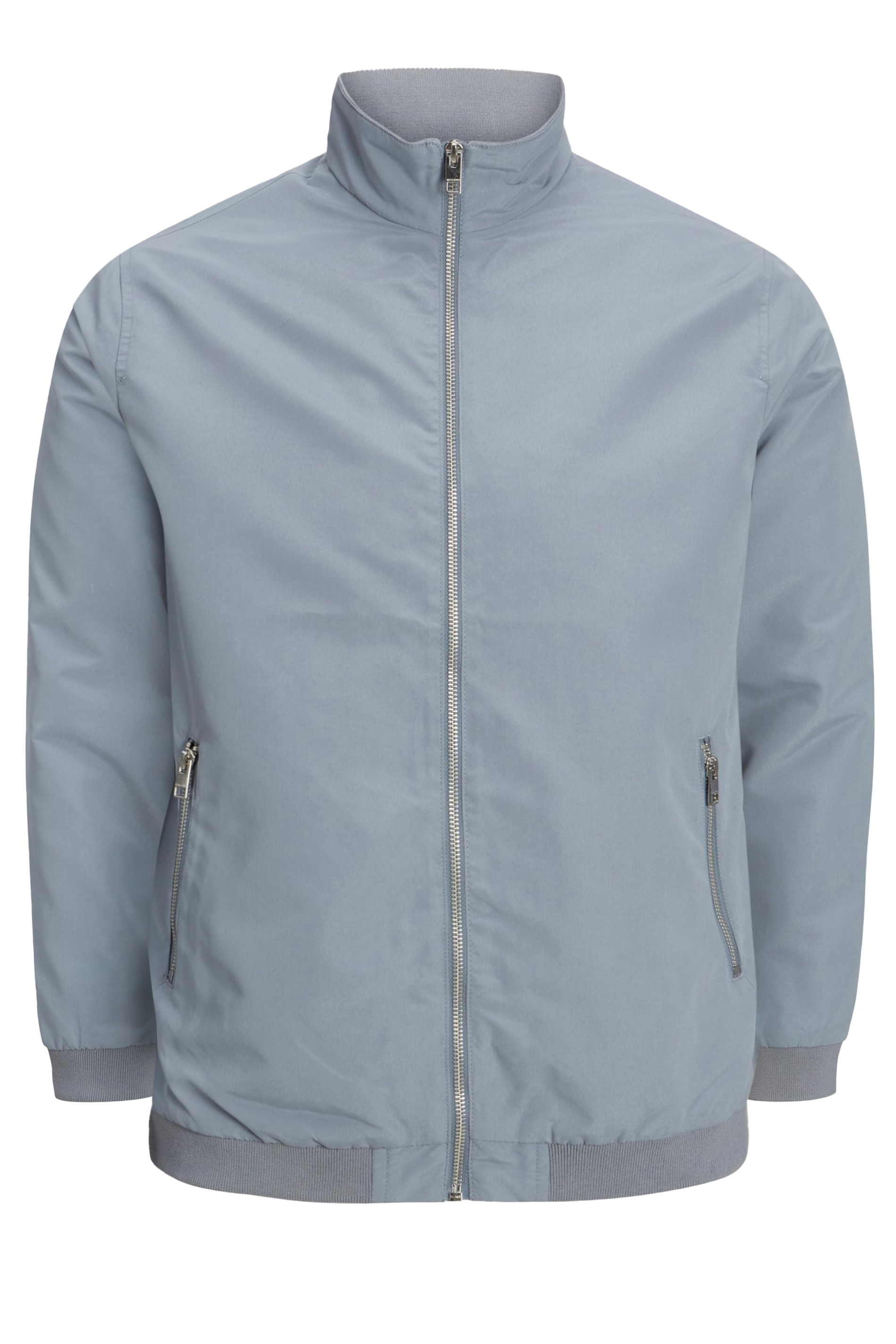 JACK & JONES Big & Tall Grey Harrington Jacket | BadRhino 3