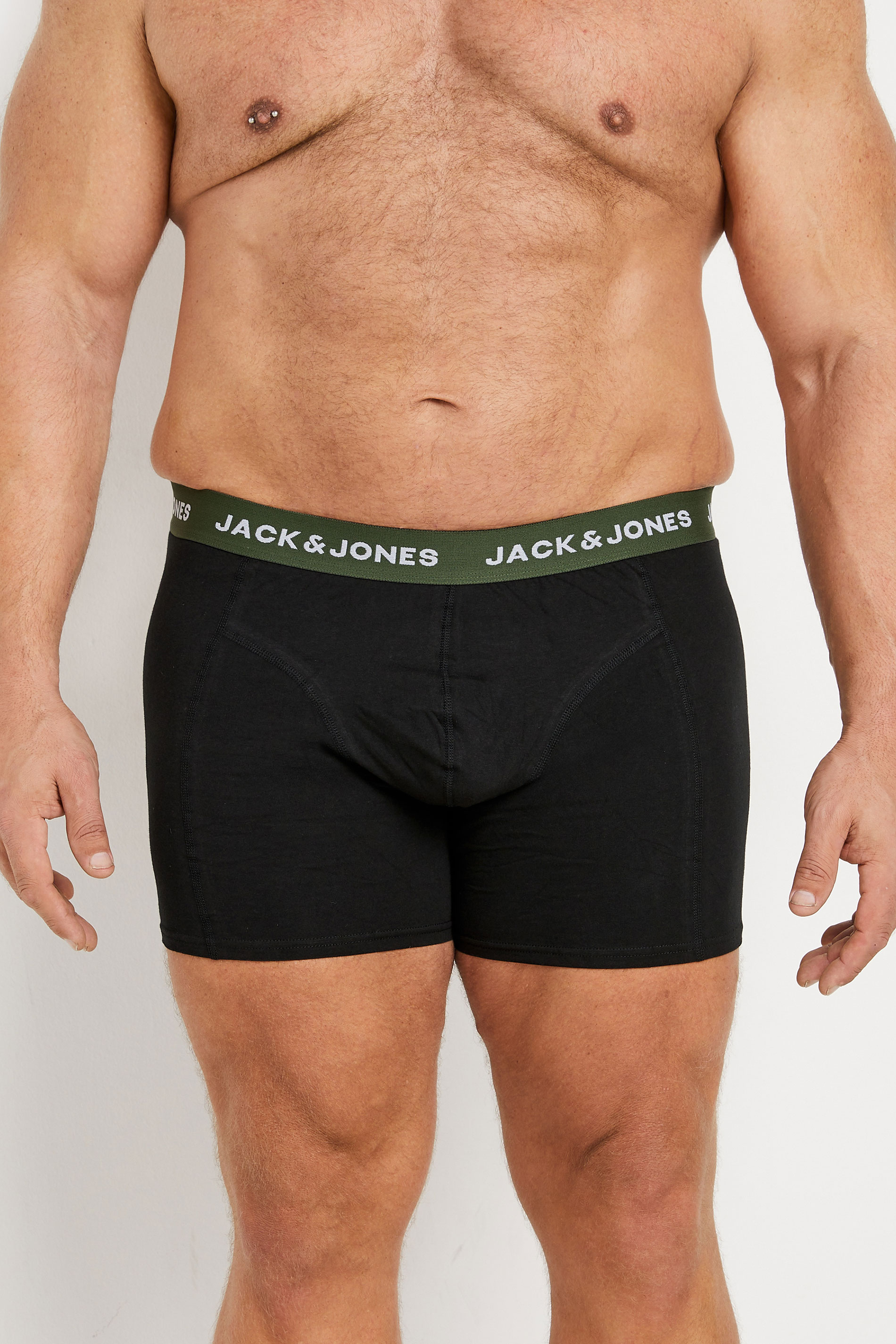 JACK & JONES Big & Tall 5 PACK Black 'Oliver' Boxers | BadRhino 2