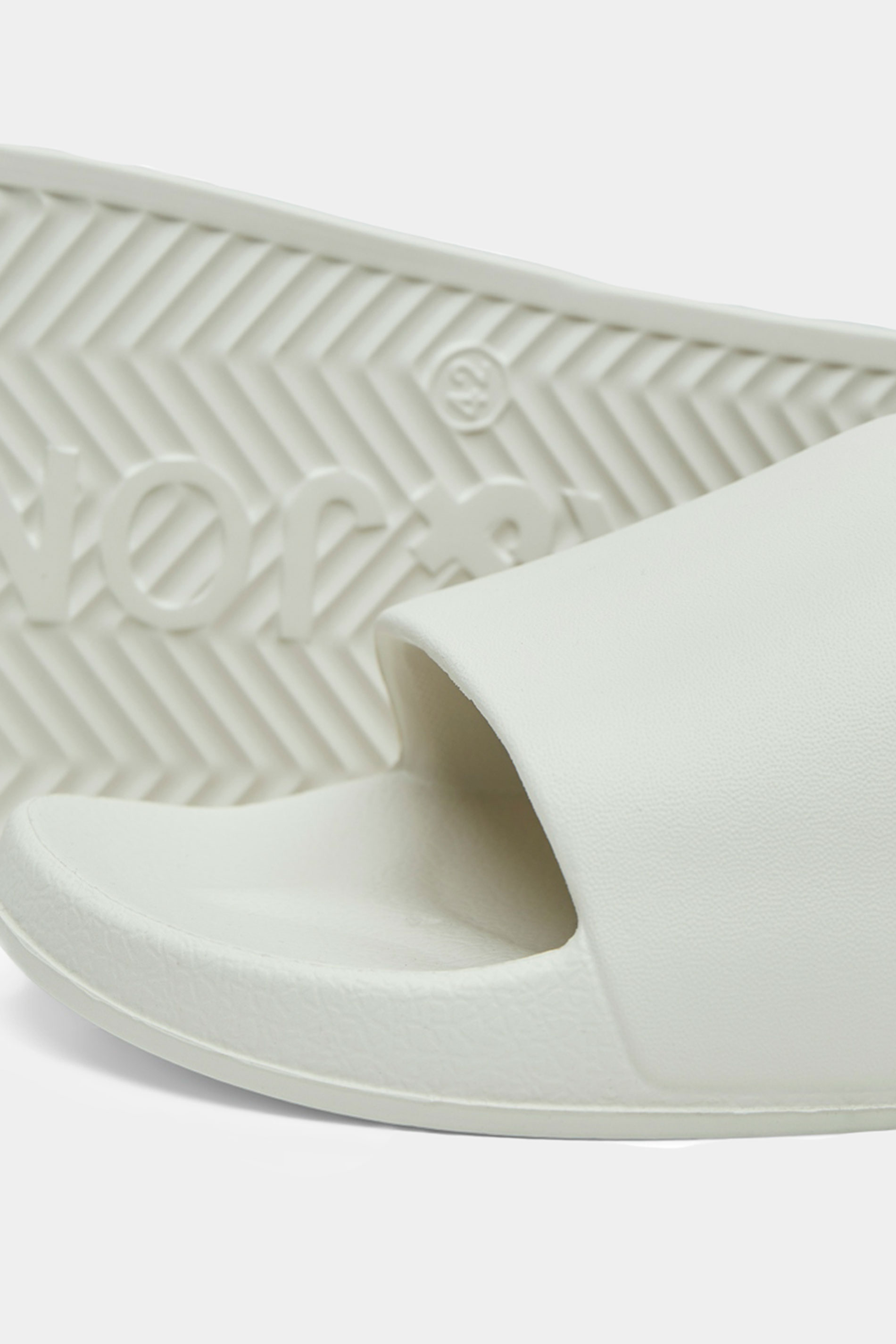 JACK & JONES Big & Tall Moonbeam White Moulded Sliders | BadRhino 3