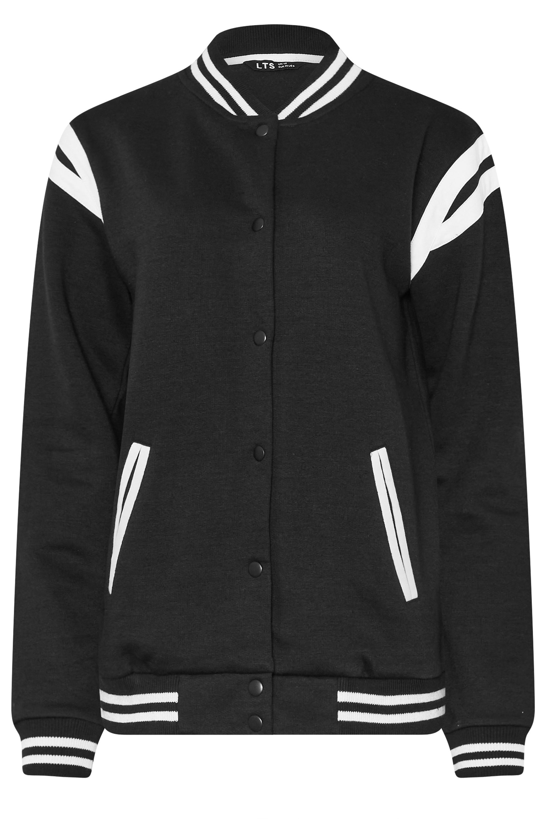 LTS Tall Black Varsity Bomber Jacket | Long Tall Sally 7