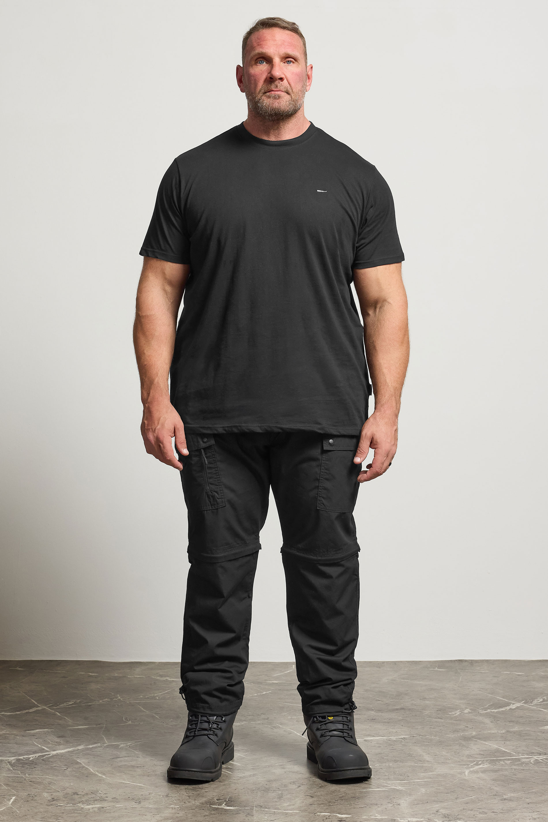 BadRhino Big & Tall Black 2 in 1 Trekking Trousers | BadRhino 2