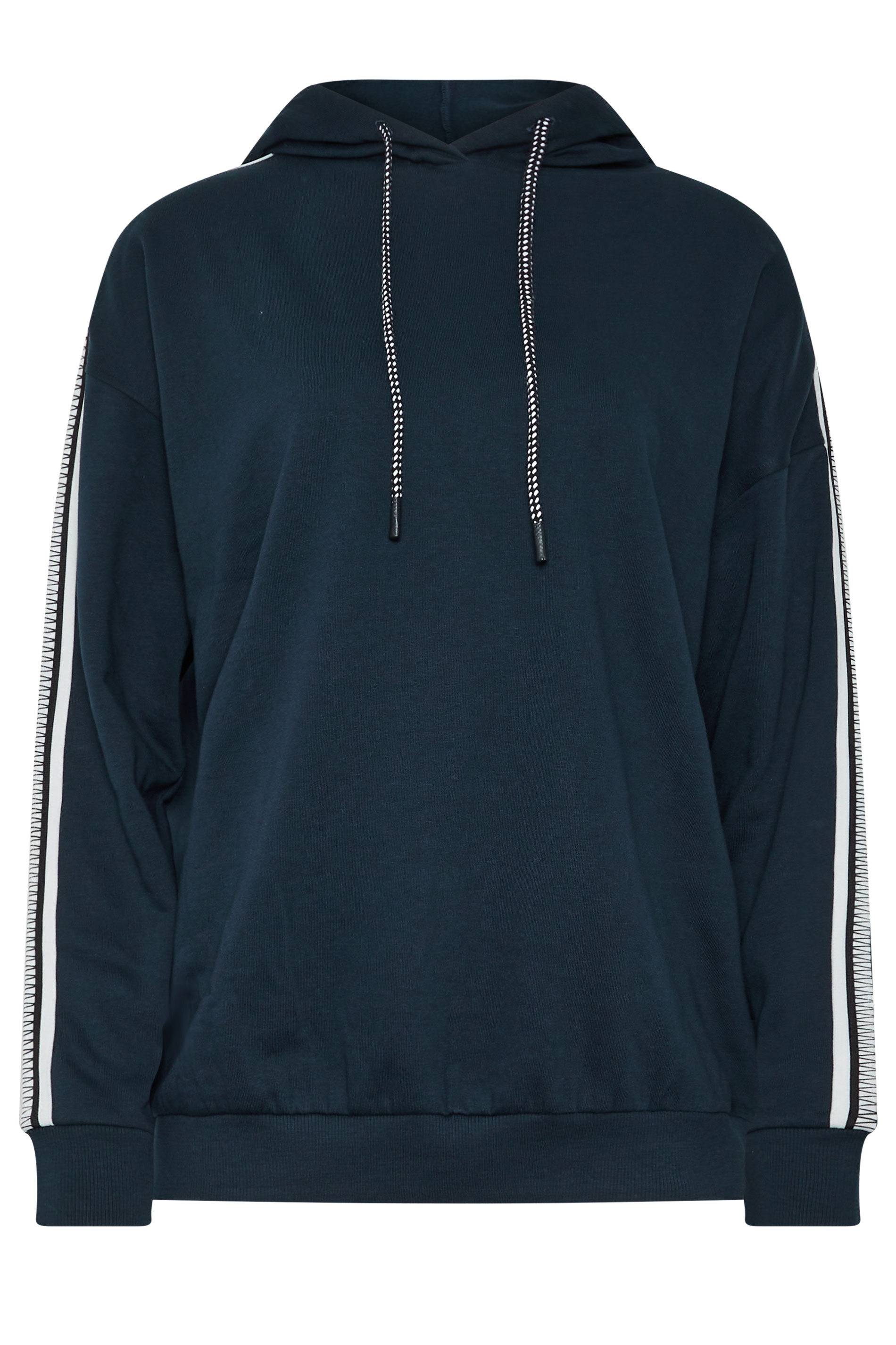 LTS Tall Women's Navy Blue Side Tape Hoodie | Long Tall Sally 5