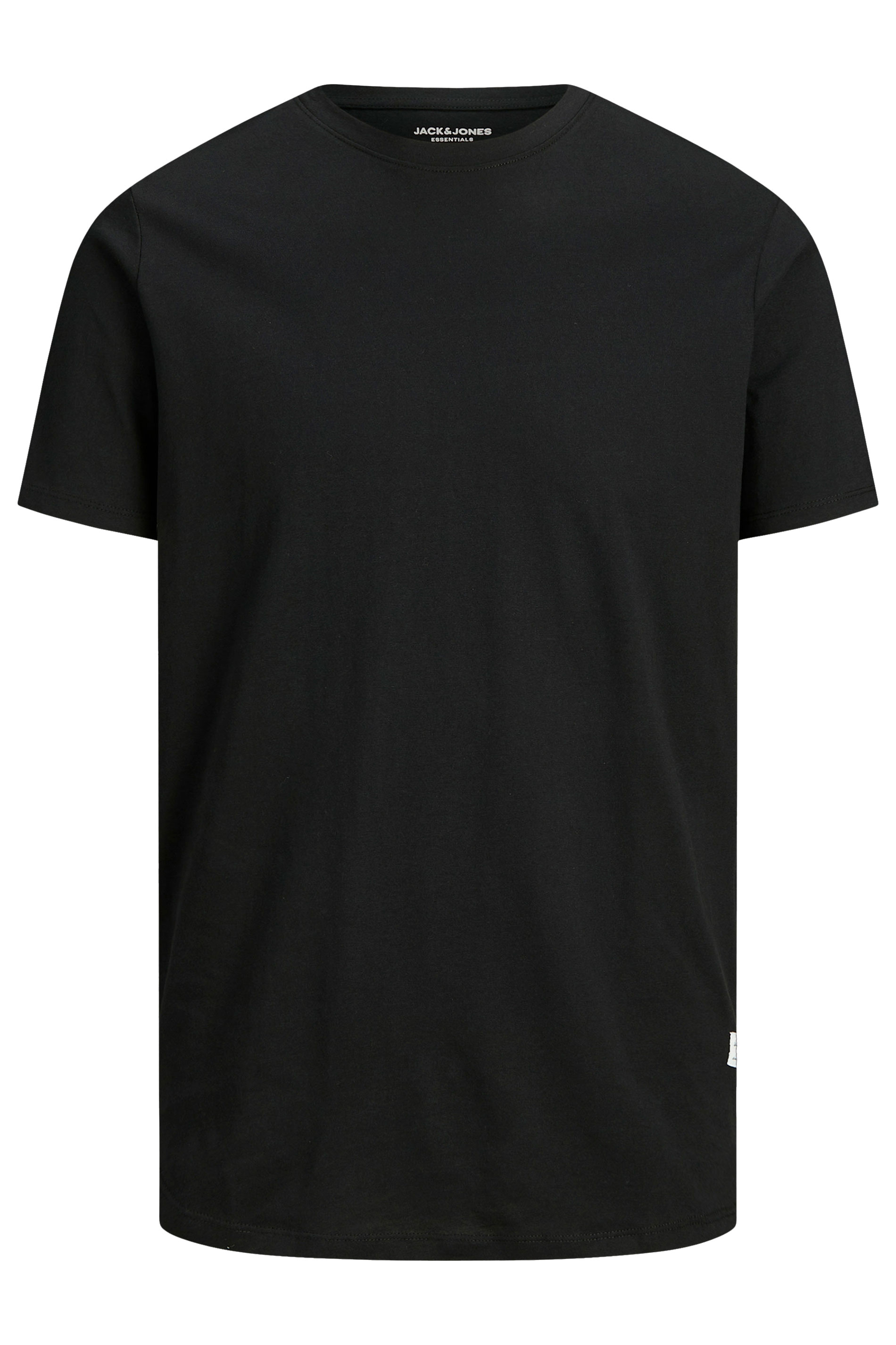 JACK & JONES Big & Tall Black Basic T-Shirt | BadRhino 3
