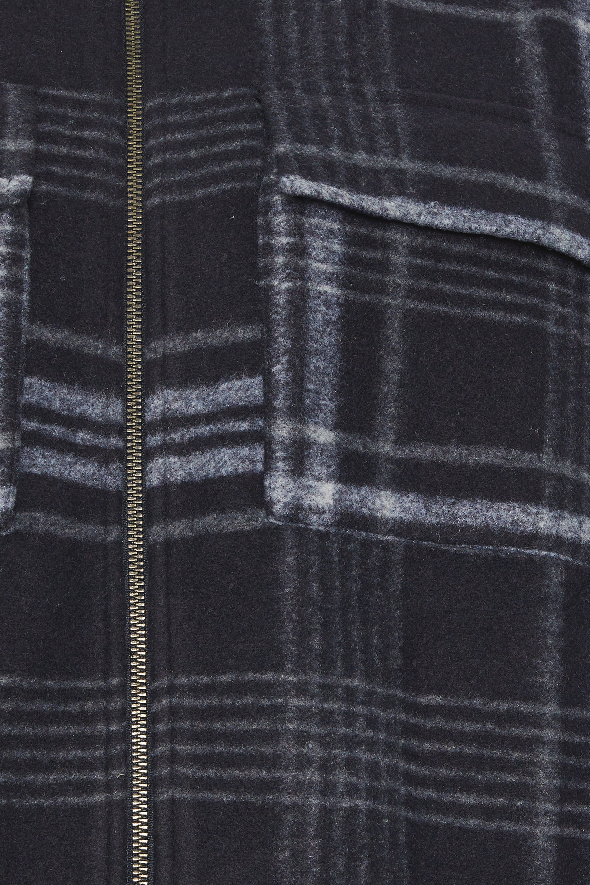 BadRhino Big & Tall Blue Check Print Zip Through Overshirt | BadRhino 8