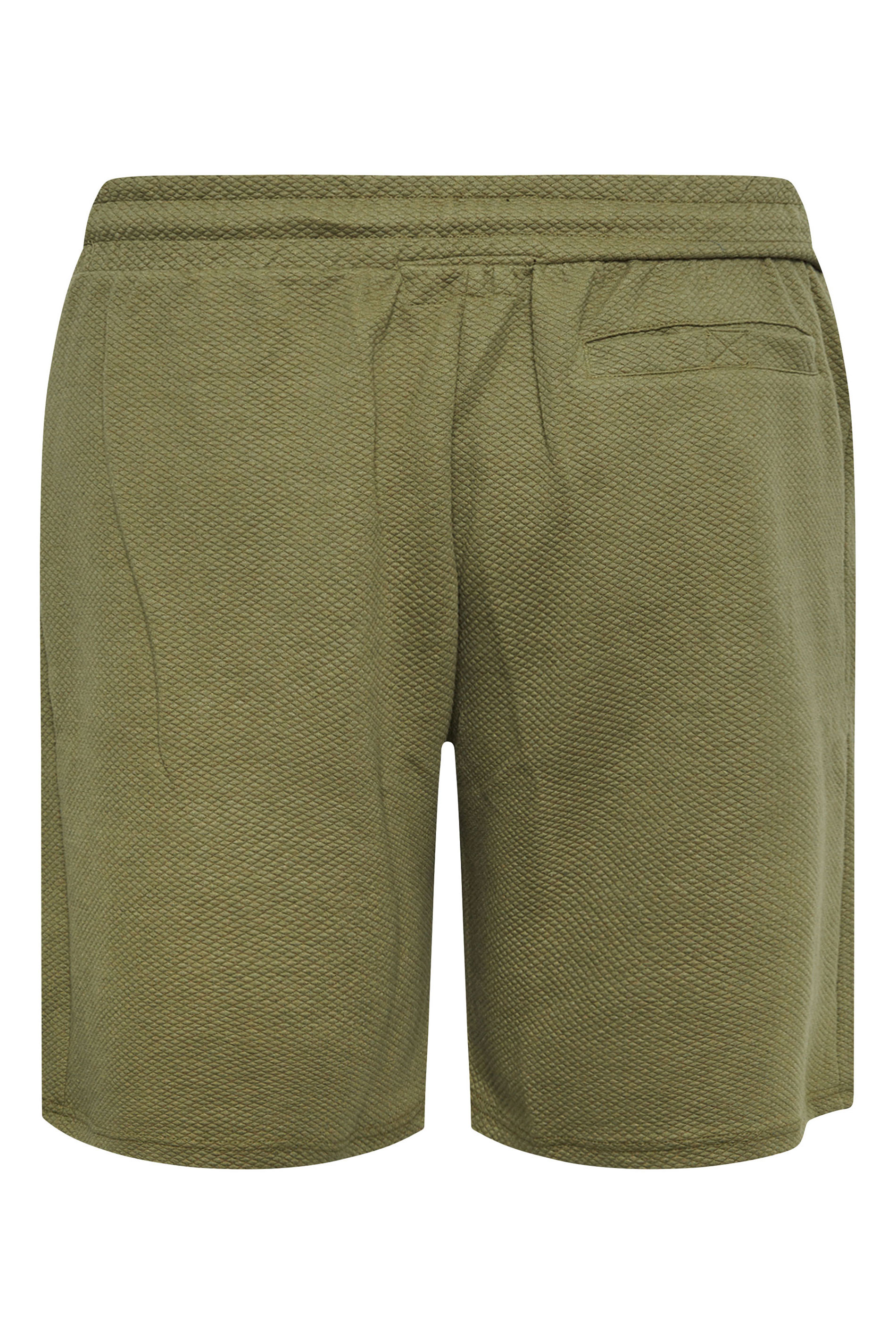 KAM Big & Tall Charcoal Green Dobby Print Shorts | BadRhino 4
