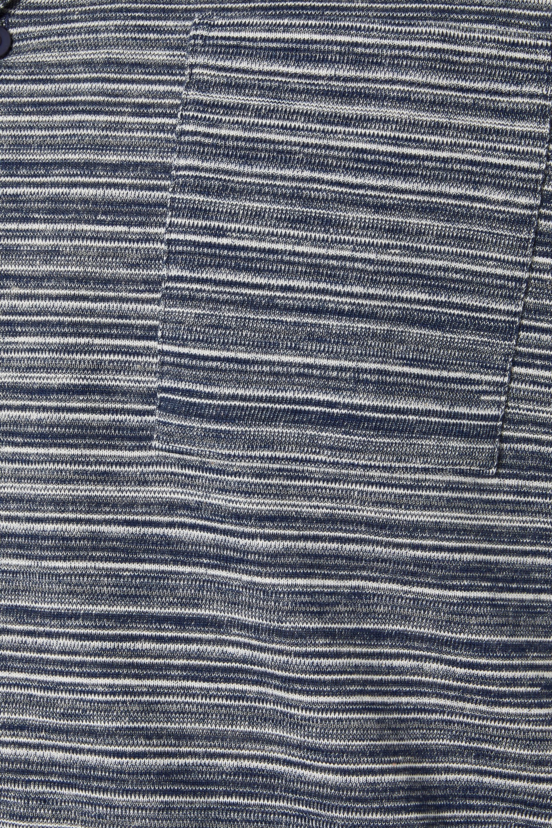 BadRhino Big & Tall Blue Jacquard Stripe Jersey Revere Shirt | BadRhino 6