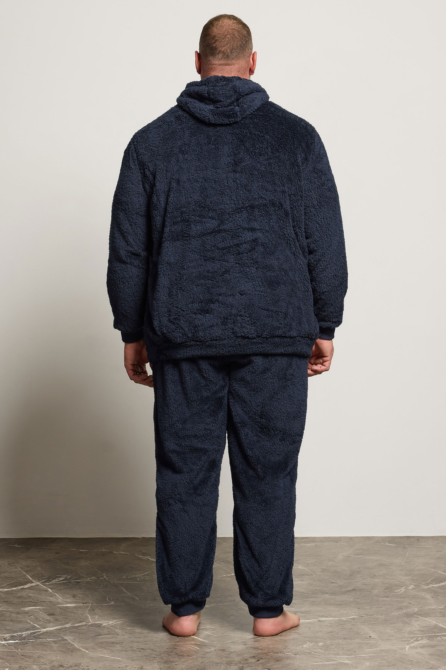 BadRhino Big & Tall Navy Blue Fleece Lounge Set | BadRhino 2