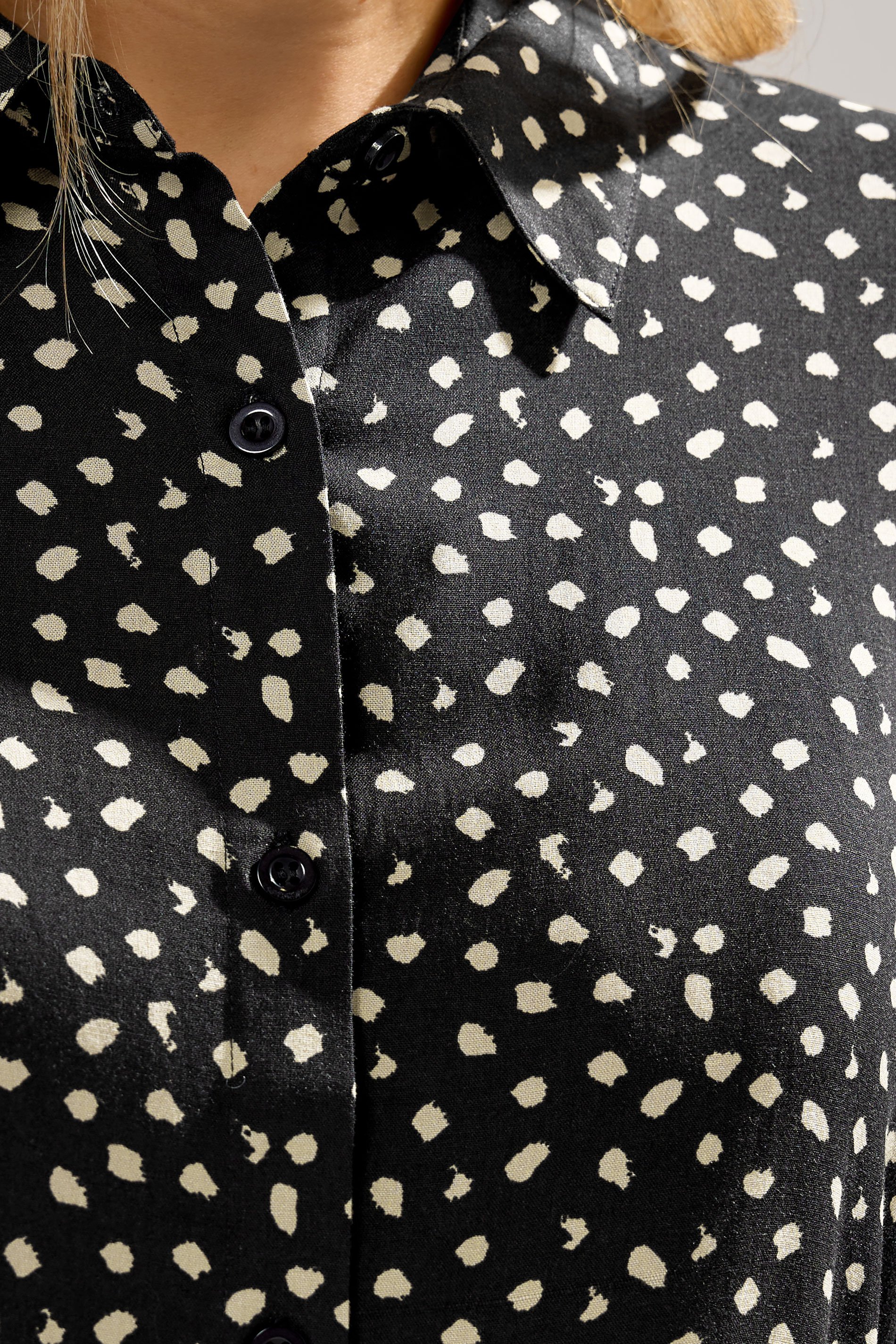 LTS Tall Black Spot Balloon Sleeve Shirt | Long Tall Sally 4