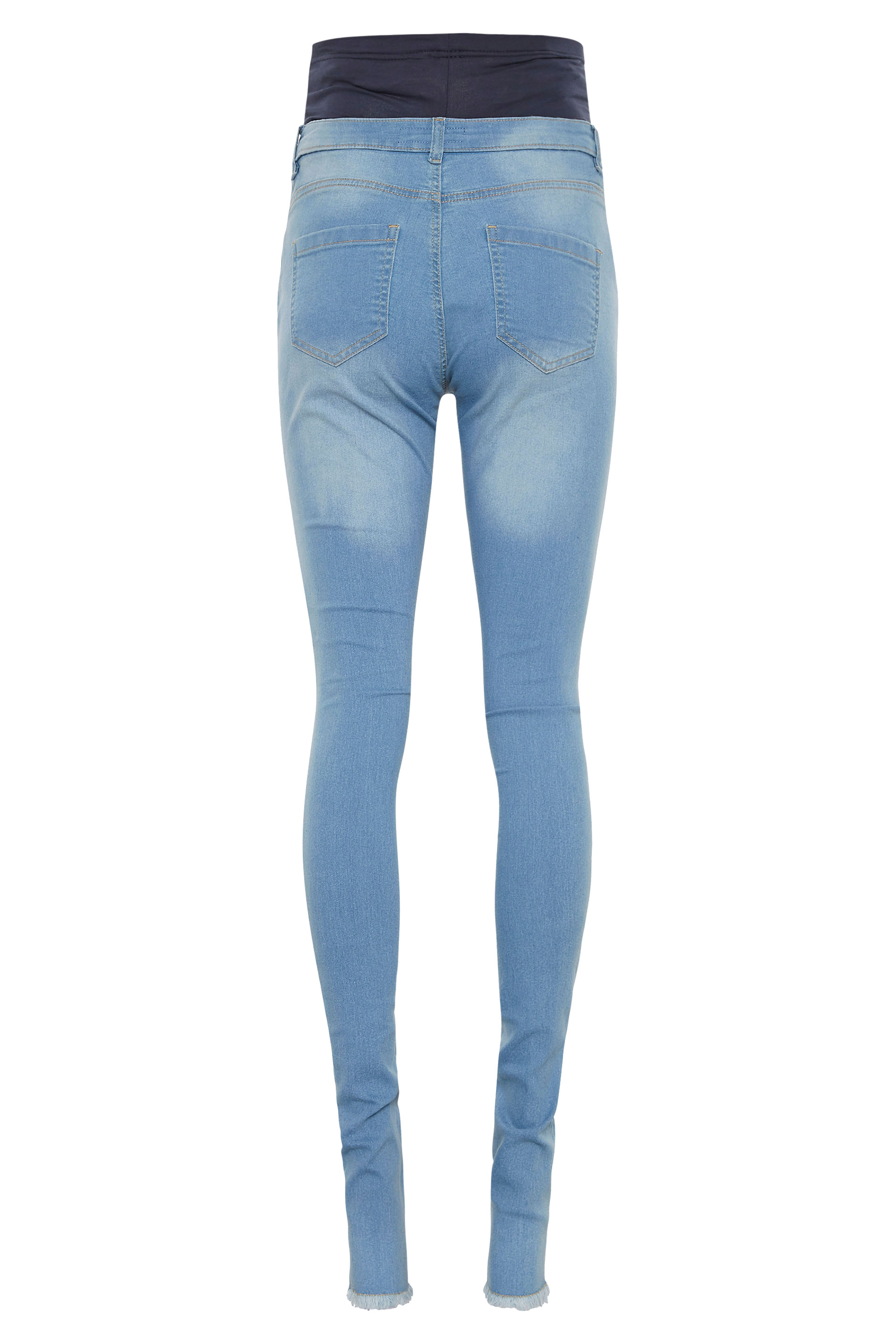 Tall Women's LTS Maternity Blue Distressed Skinny Jeans