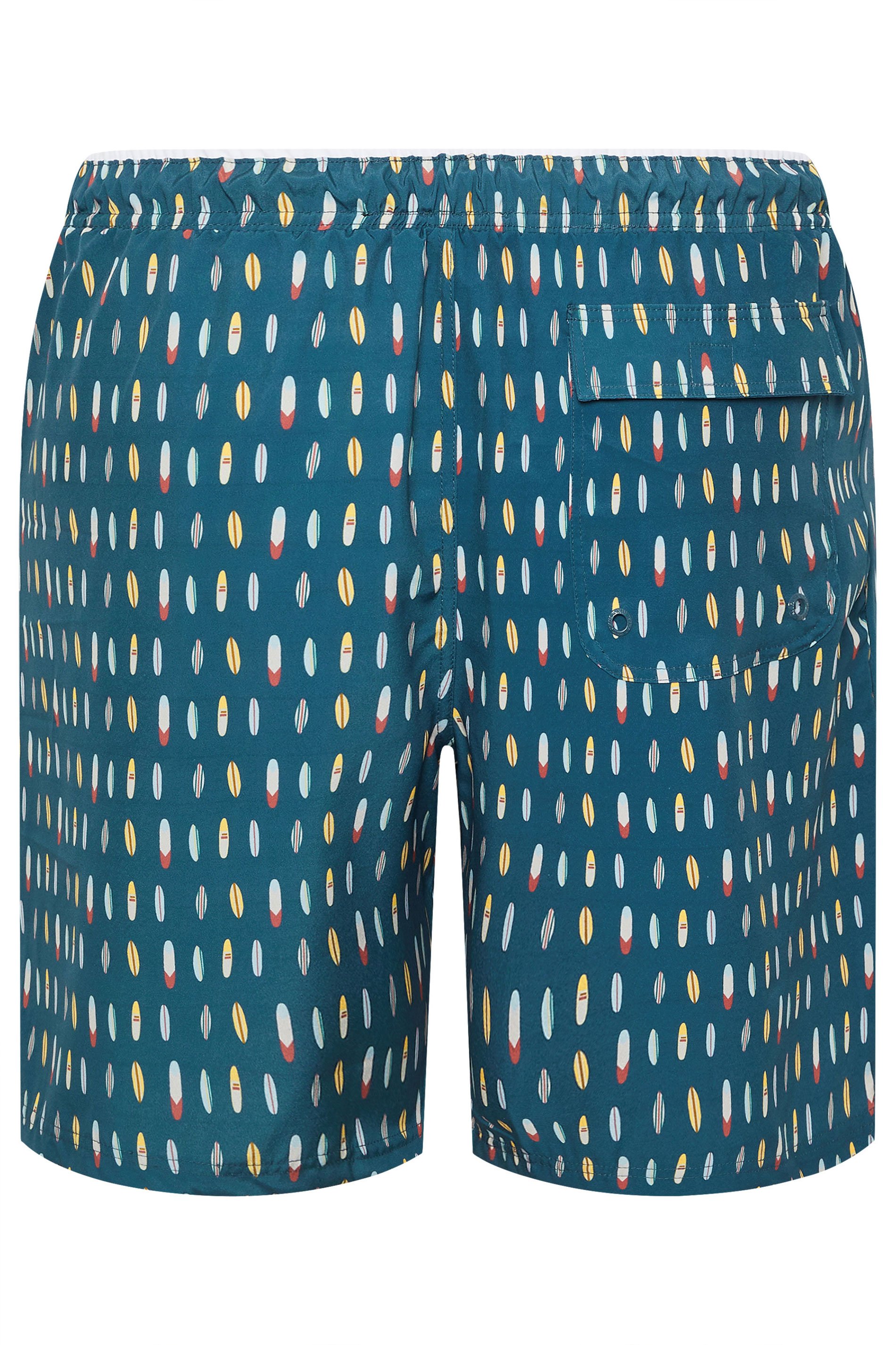 KAM Big & Tall Navy Blue Surf Board Swim Shorts | BadRhino 5