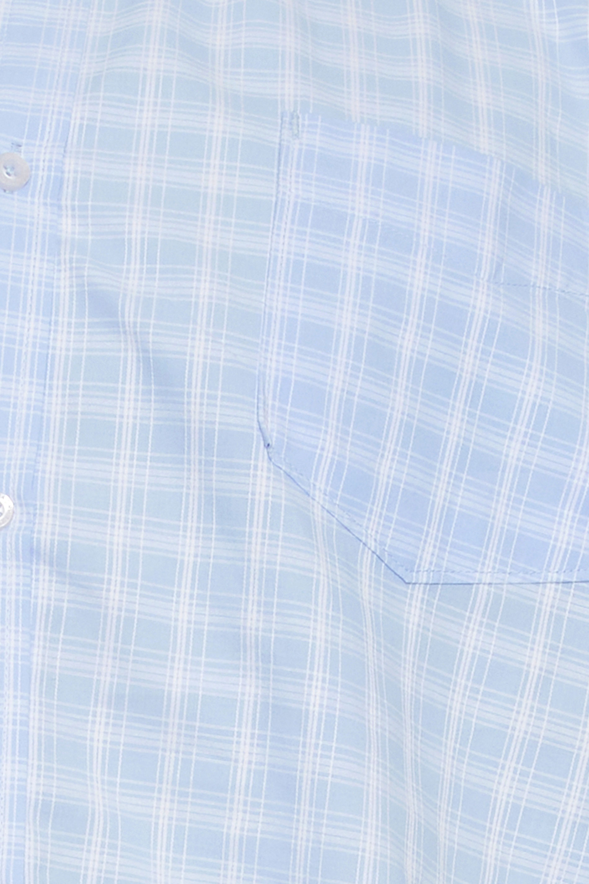 BadRhino Big & Tall Blue Short Sleeve Checked Shirt | BadRhino 3