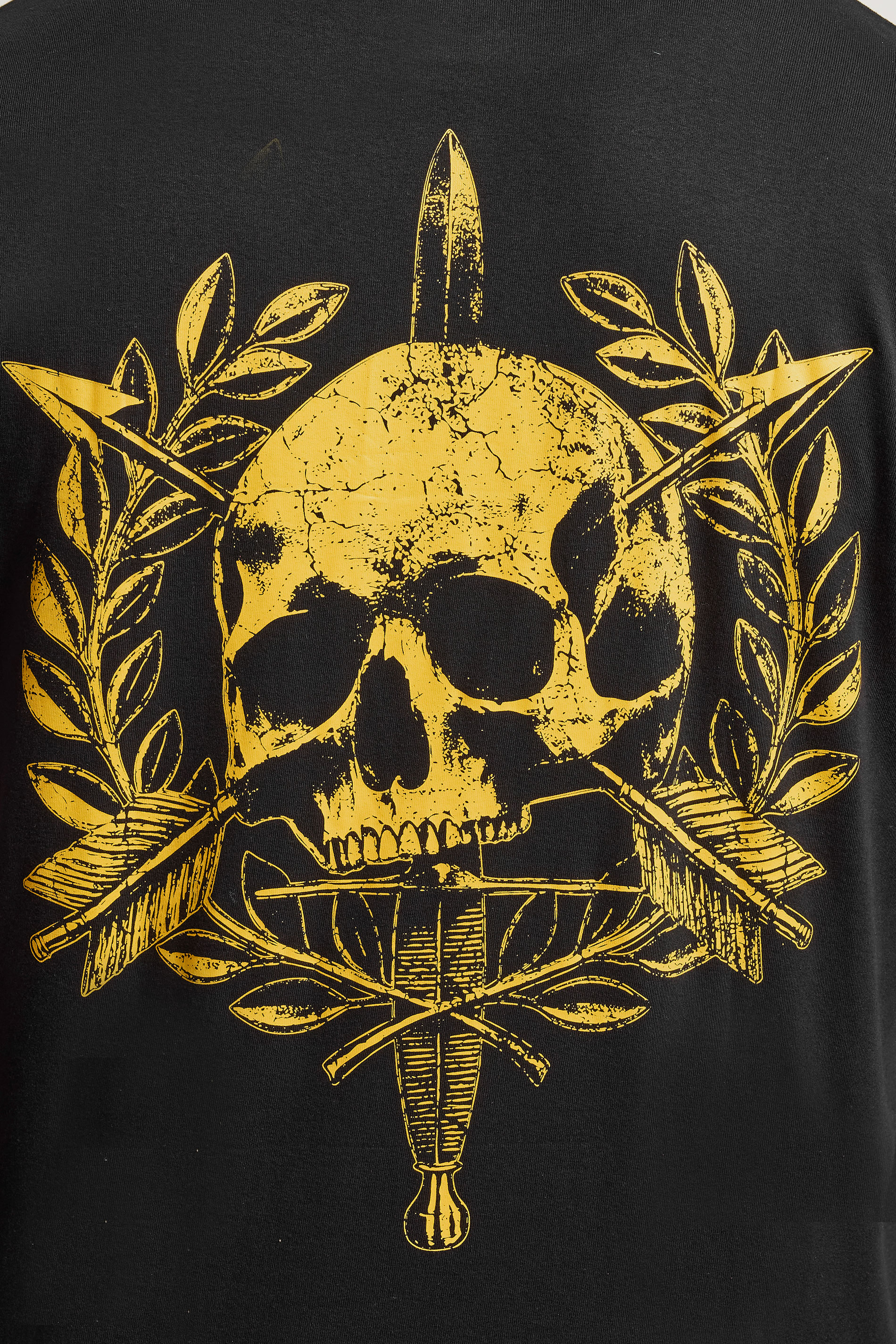 BadRhino Big & Tall Black Skull Emblem Graphic T-Shirt | BadRhino 7