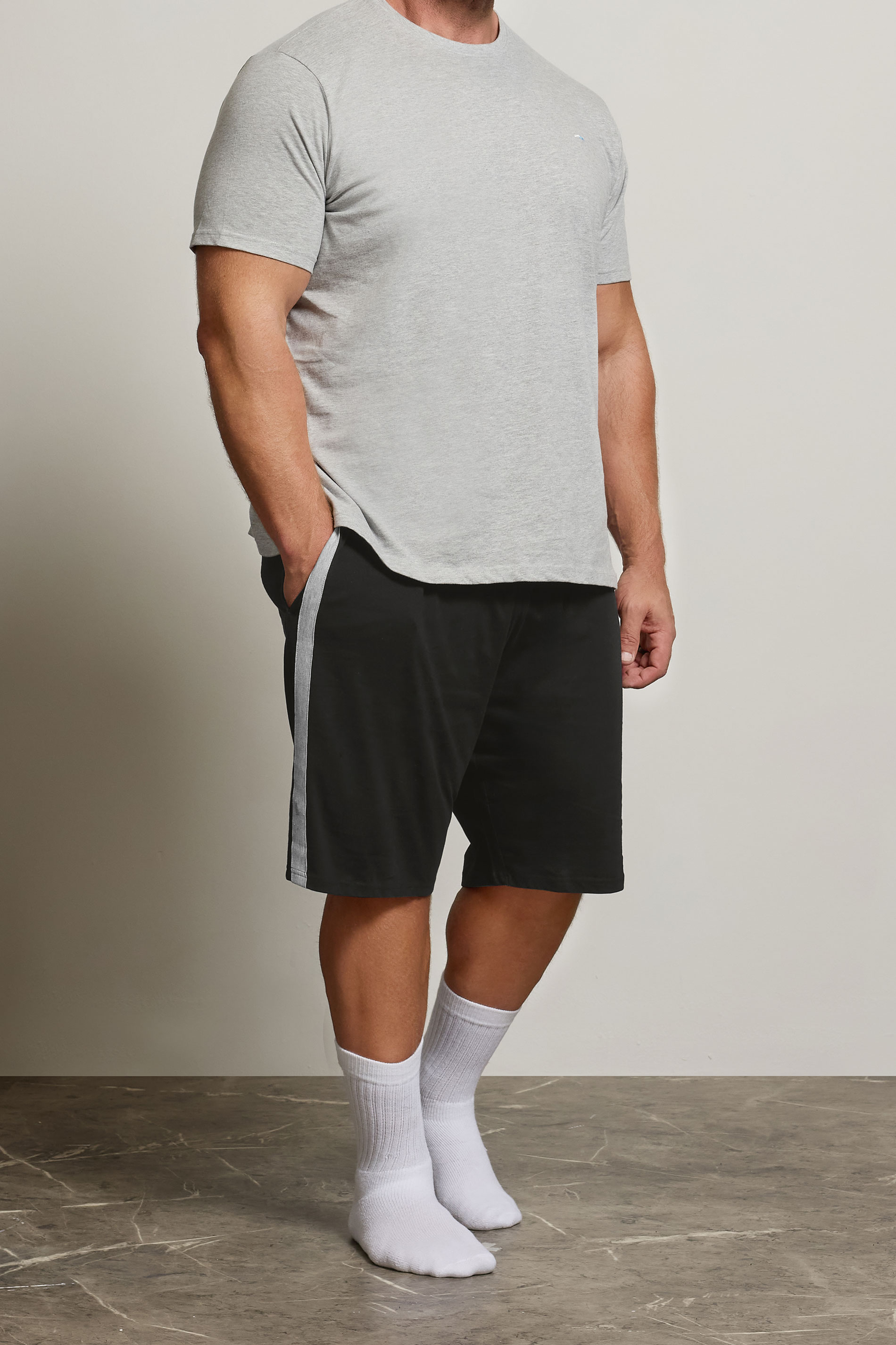 BadRhino Big & Tall Black Lightweight Lounge Shorts | BadRhino 1