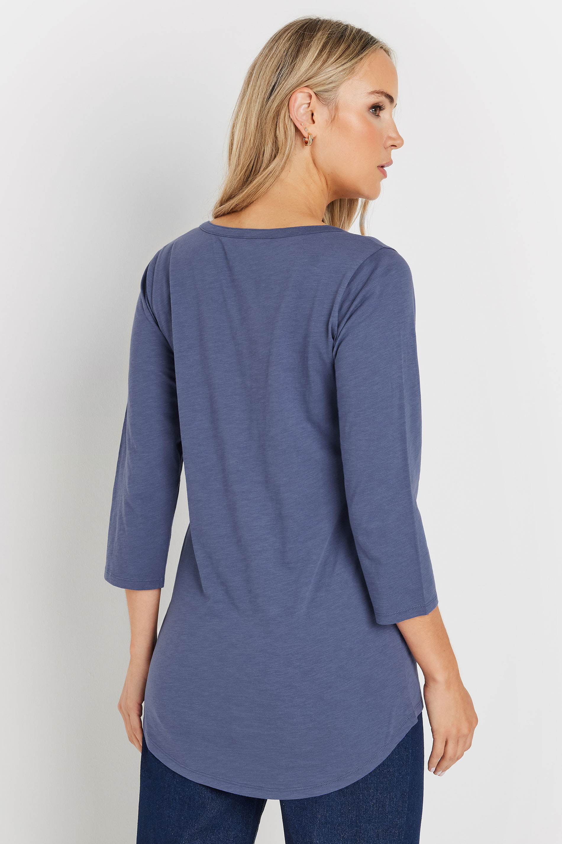 LTS Tall Blue Henley Top | Long Tall Sally 3