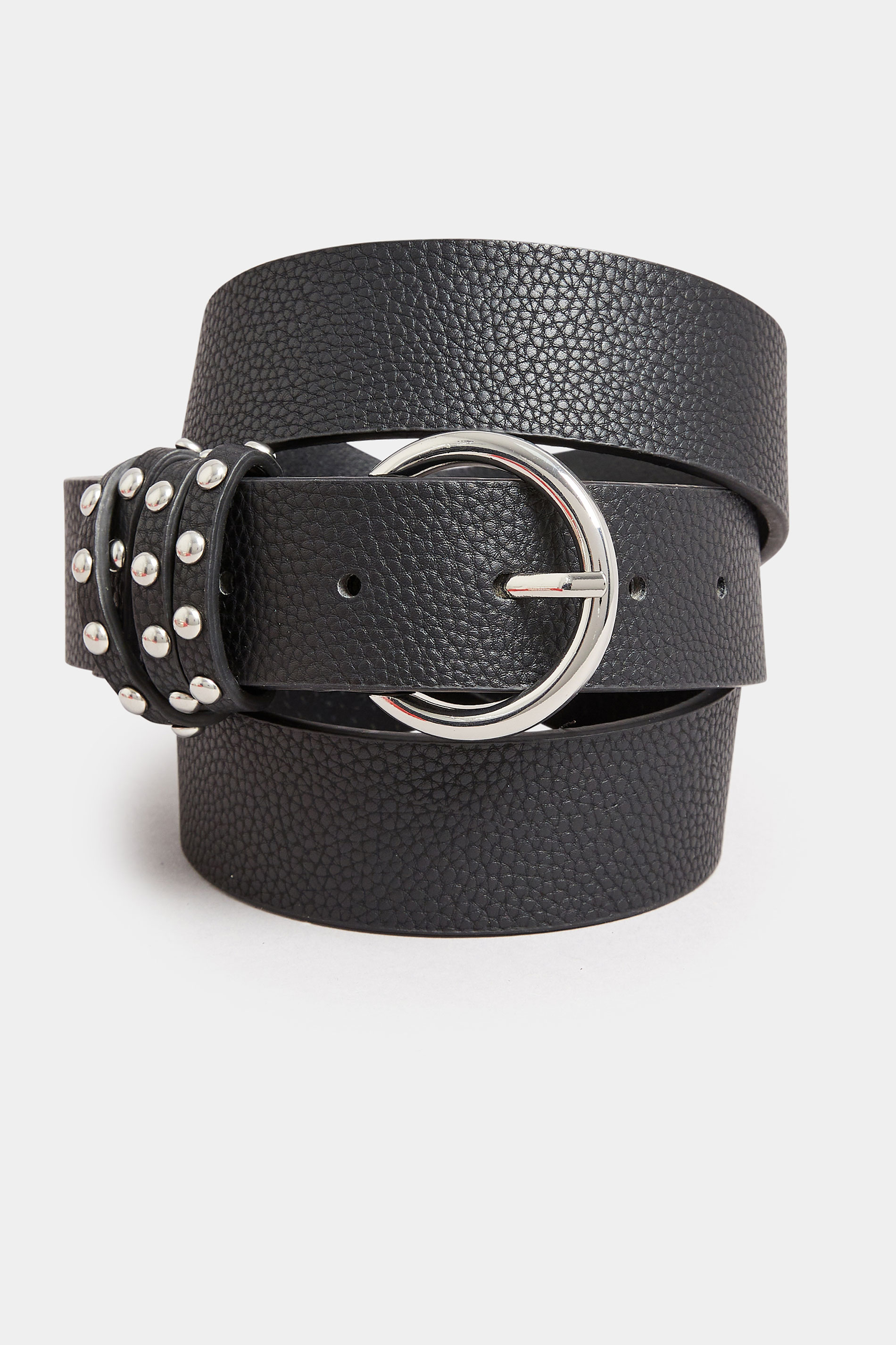 Black Studded Strap Belt | Yours Clothing 2
