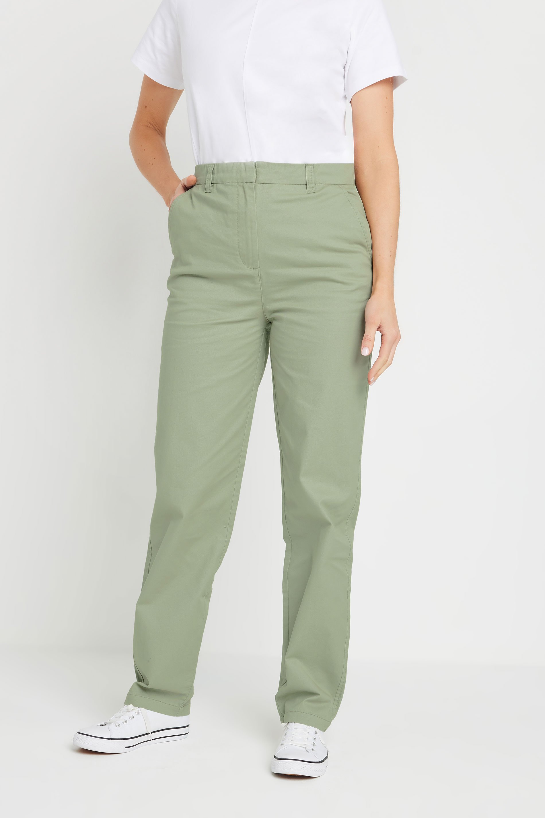 LTS Tall Sage Green Cotton Chino Jeans | Long Tall Sally 2