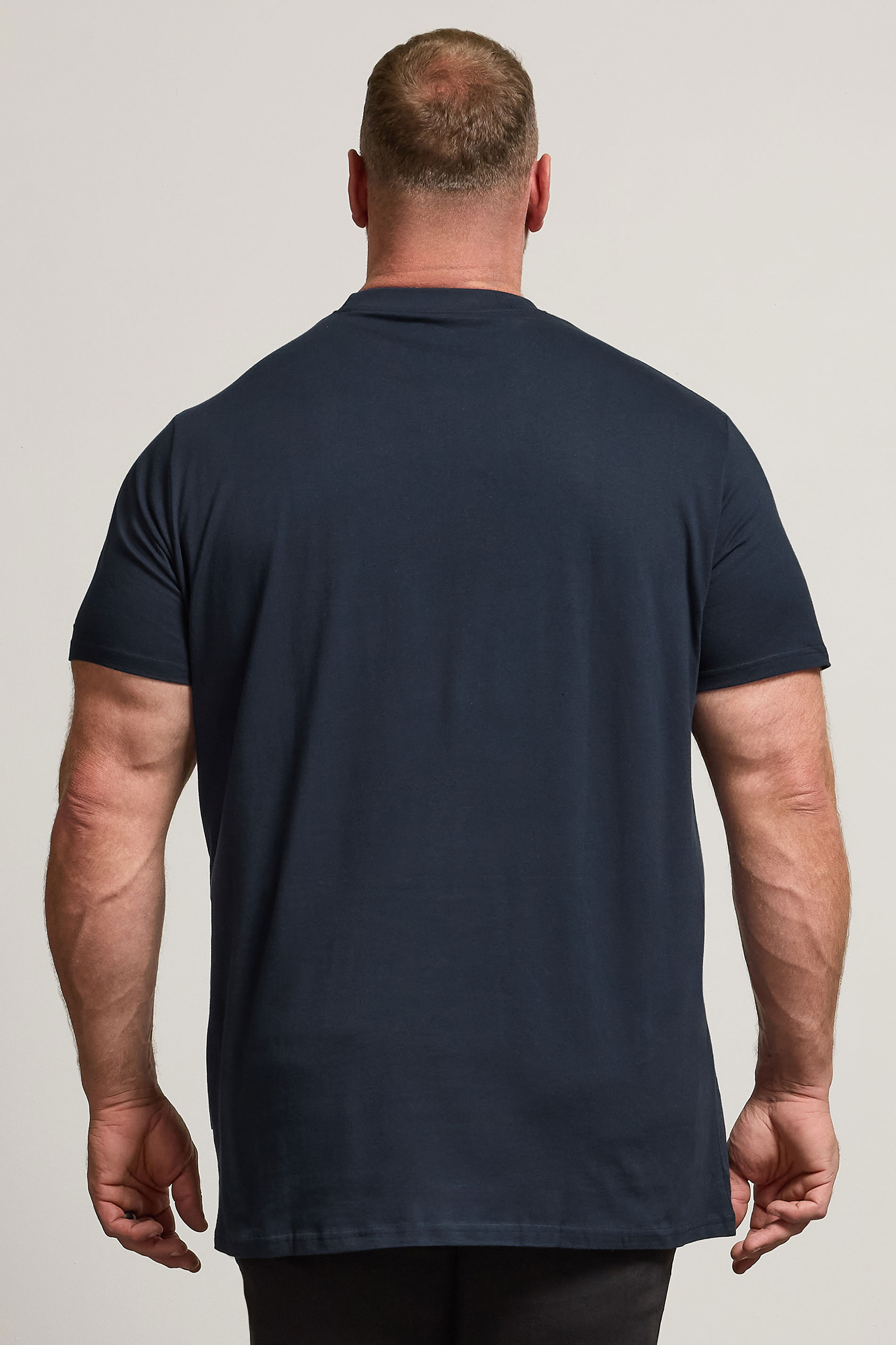 BadRhino Big & Tall Navy Blue 5 Pack Extra Long T-Shirts | BadRhino 4