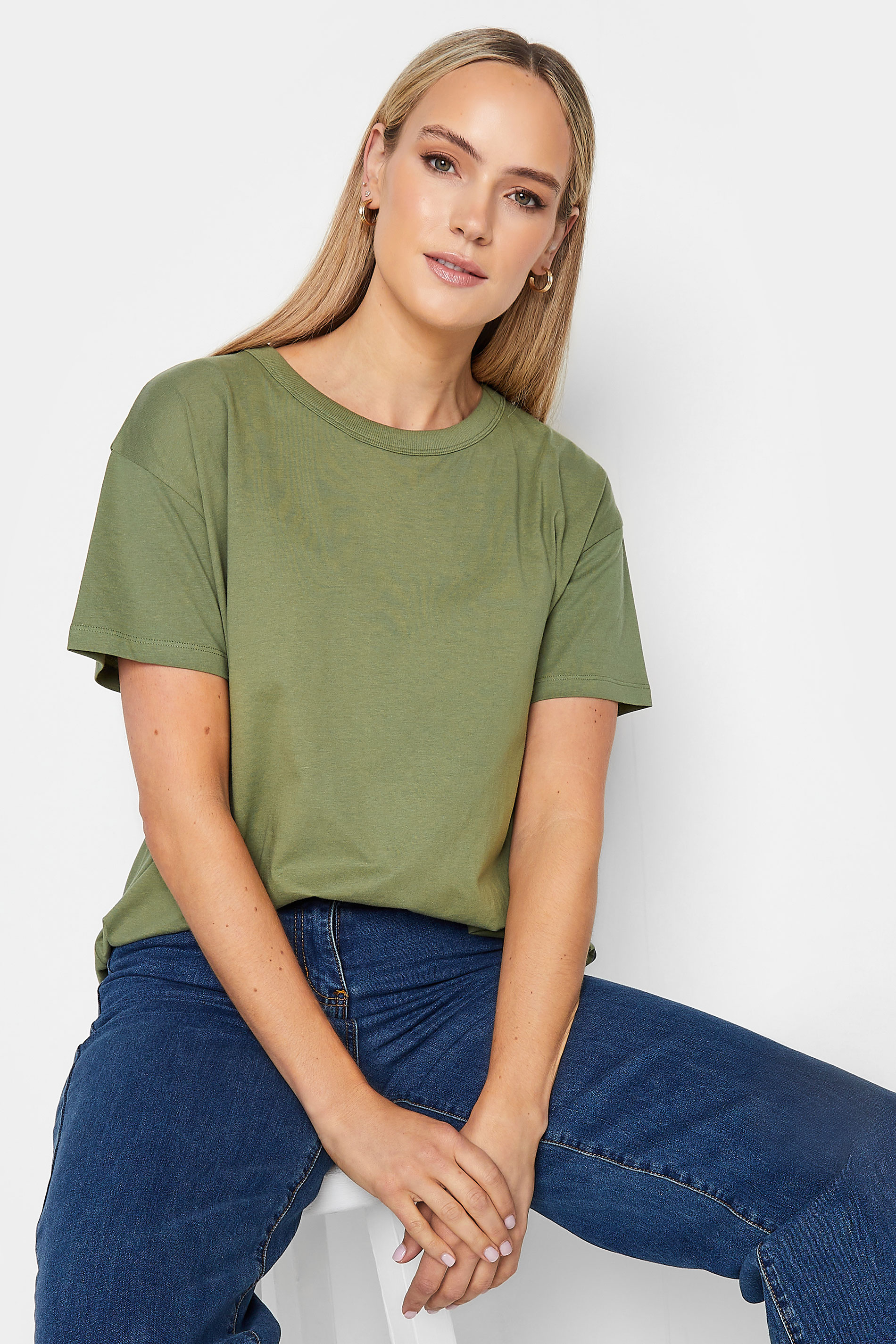 LTS Tall Khaki Green T-Shirt | Long Tall Sally 1