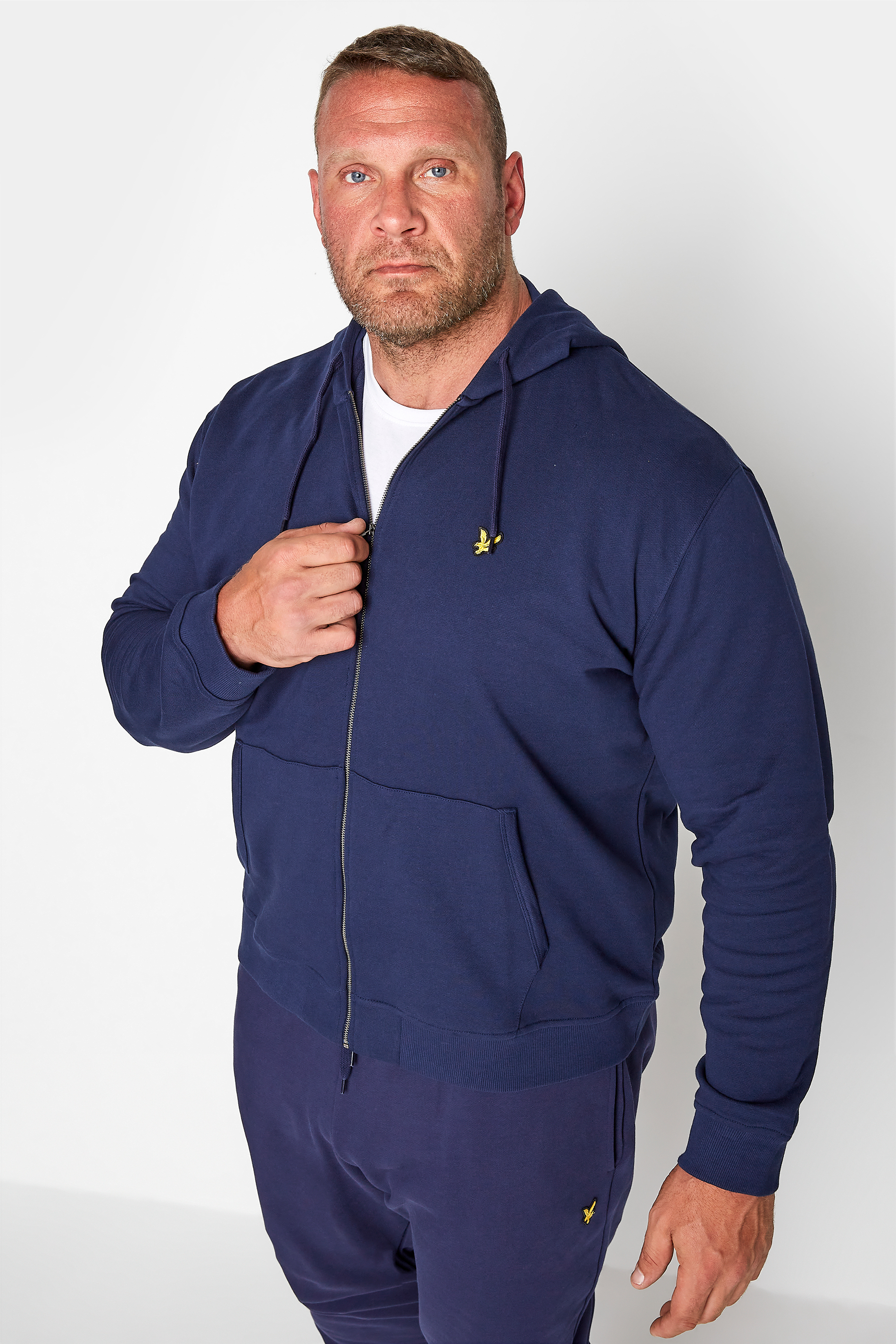 LYLE & SCOTT Navy Zip Through Hoodie | BadRhino 1