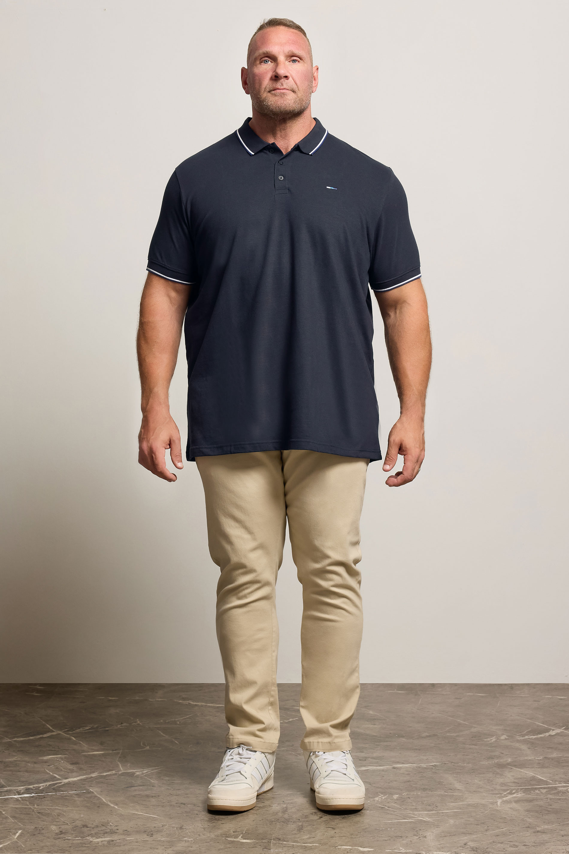 BadRhino Big & Tall 2 PACK Black and Navy Blue Tipped Polo | BadRhino 3