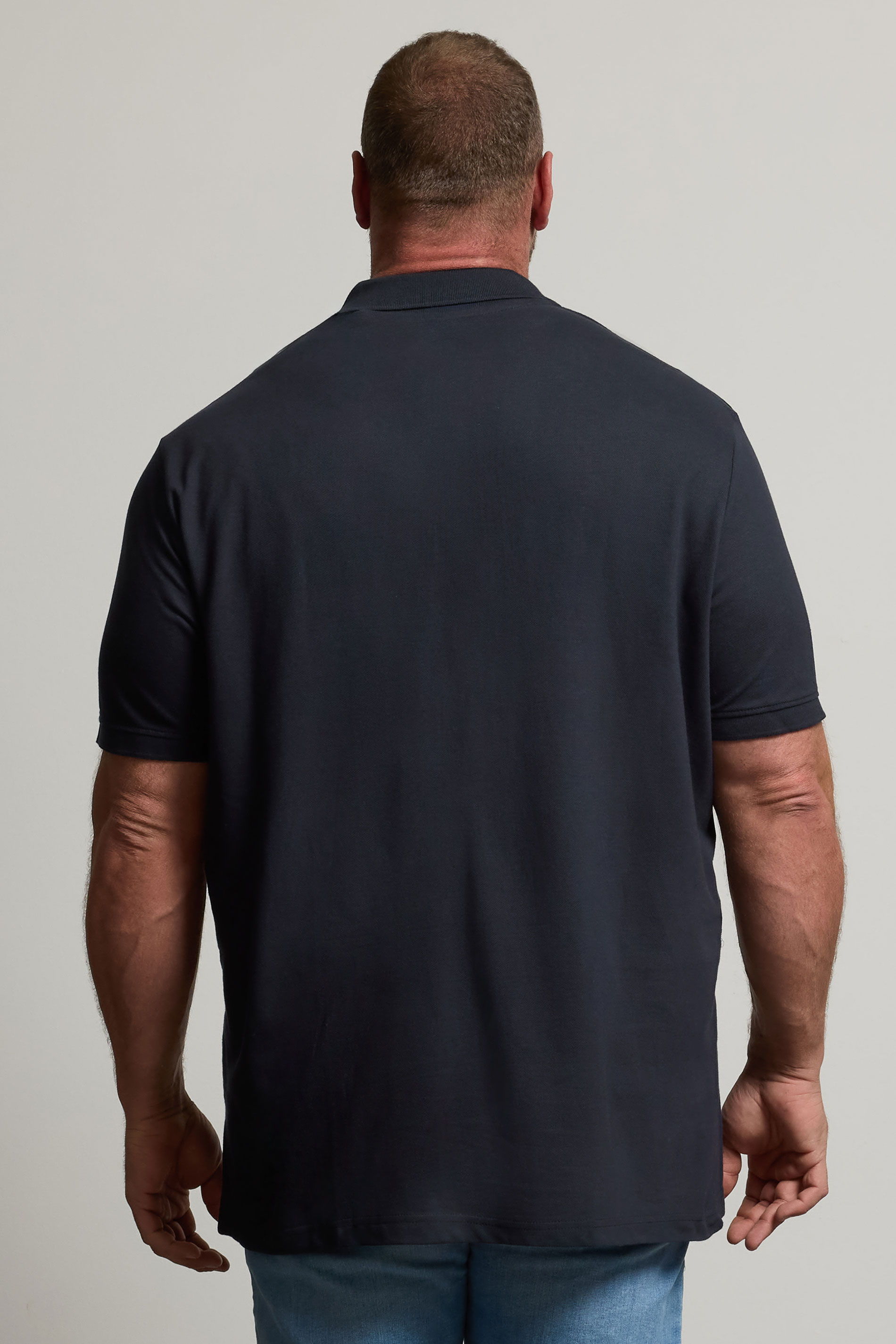 BadRhino Big & Tall Dark Navy Blue Core Polo Shirt | BadRhino 3